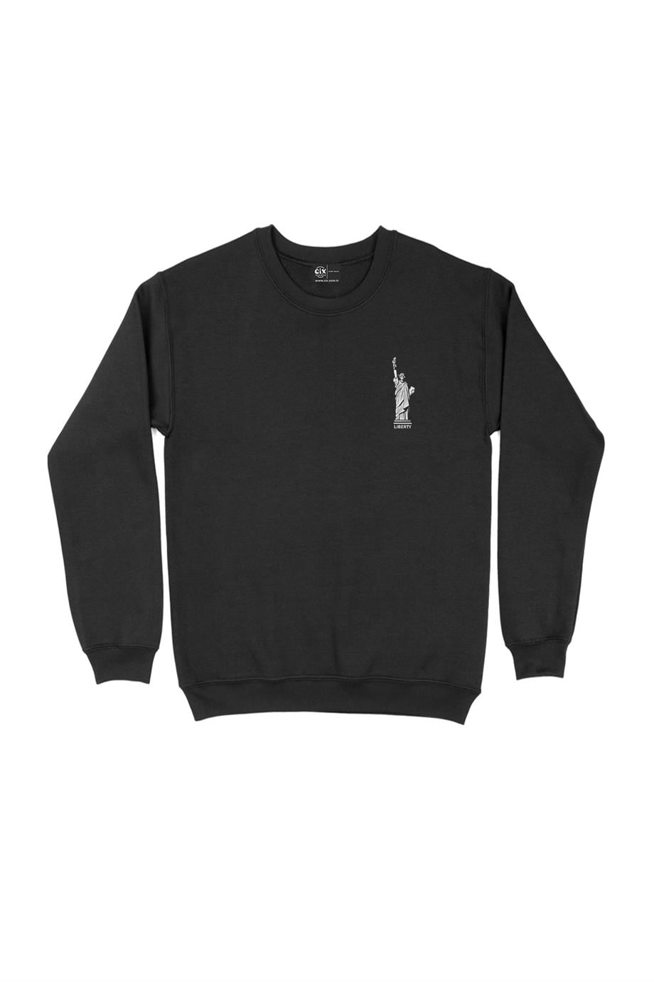 Liberty Özgürlük Anıtı Cep Tasarım Baskılı Sweatshirt Liberty Özgürlük Anıtı Cep Tasarım Baskılı Sweatshirt - Ücretsiz Kargo