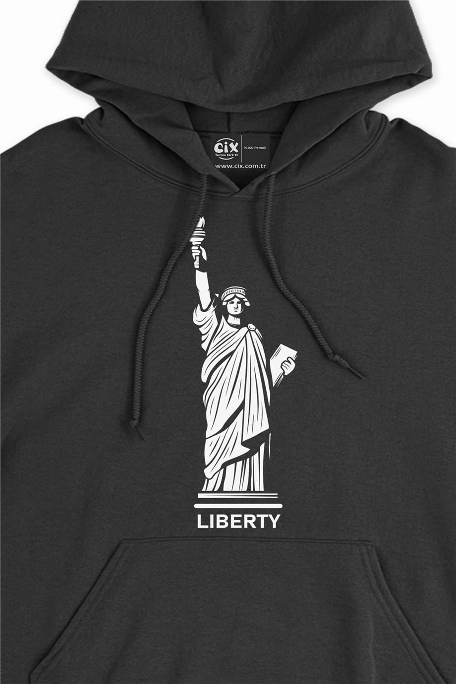 Liberty Özgürlük Anıtı Kapşonlu Sweatshirt Hoodie Liberty Özgürlük Anıtı Kapşonlu Sweatshirt Hoodie - Ücretsiz Kargo