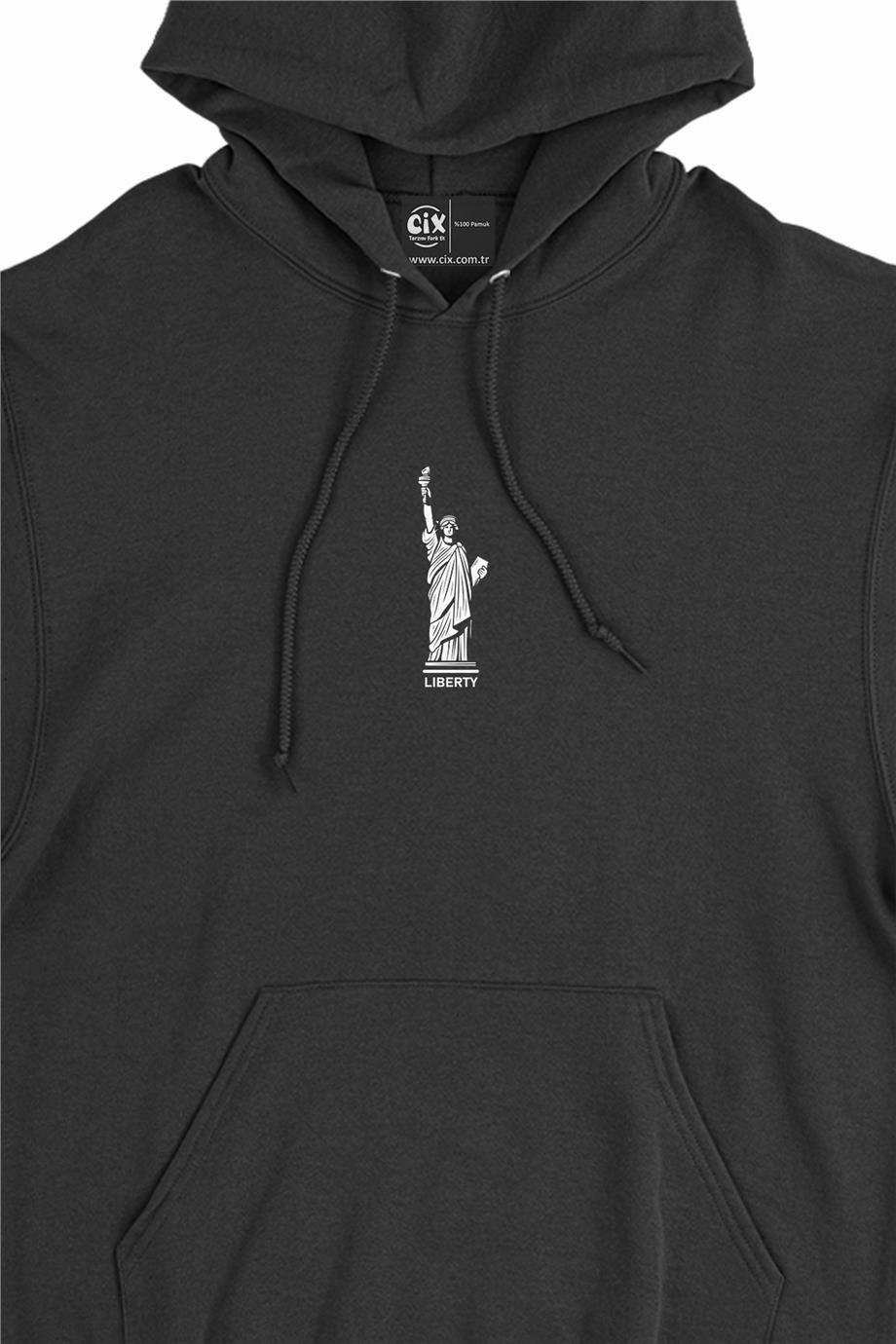 Liberty Özgürlük Anıtı Minimal Kapşonlu Sweatshirt Hoodie Liberty Özgürlük Anıtı Minimal Kapşonlu Sweatshirt Hoodie - Ücretsiz Kargo