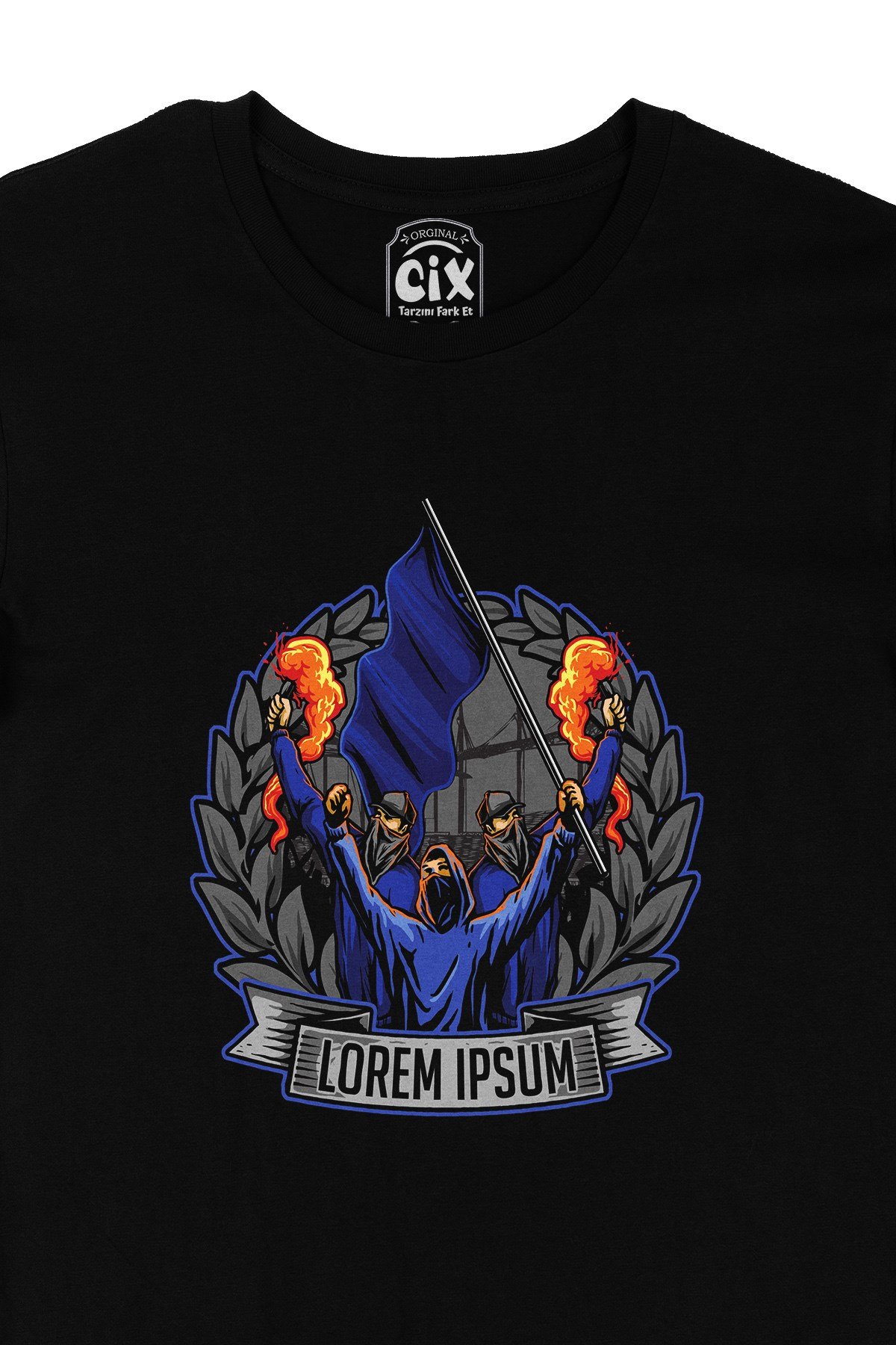 Lorem Ipsum Siyah Tişört