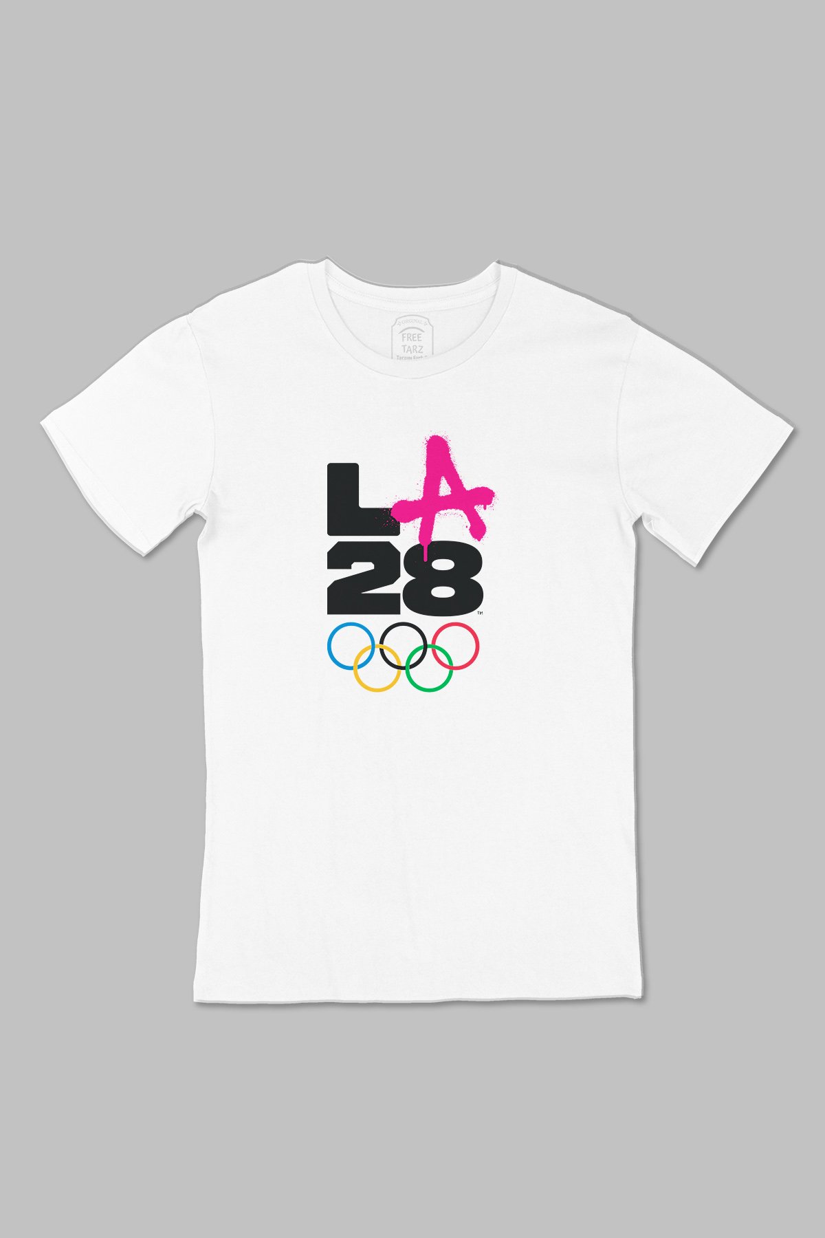 Los Angeles 2028 Olimpiyat Büyük Baskılı Beyaz Tişört Los Angeles 2028 Olimpiyat Büyük Baskılı Beyaz Tişört - Ücretsiz Kargo