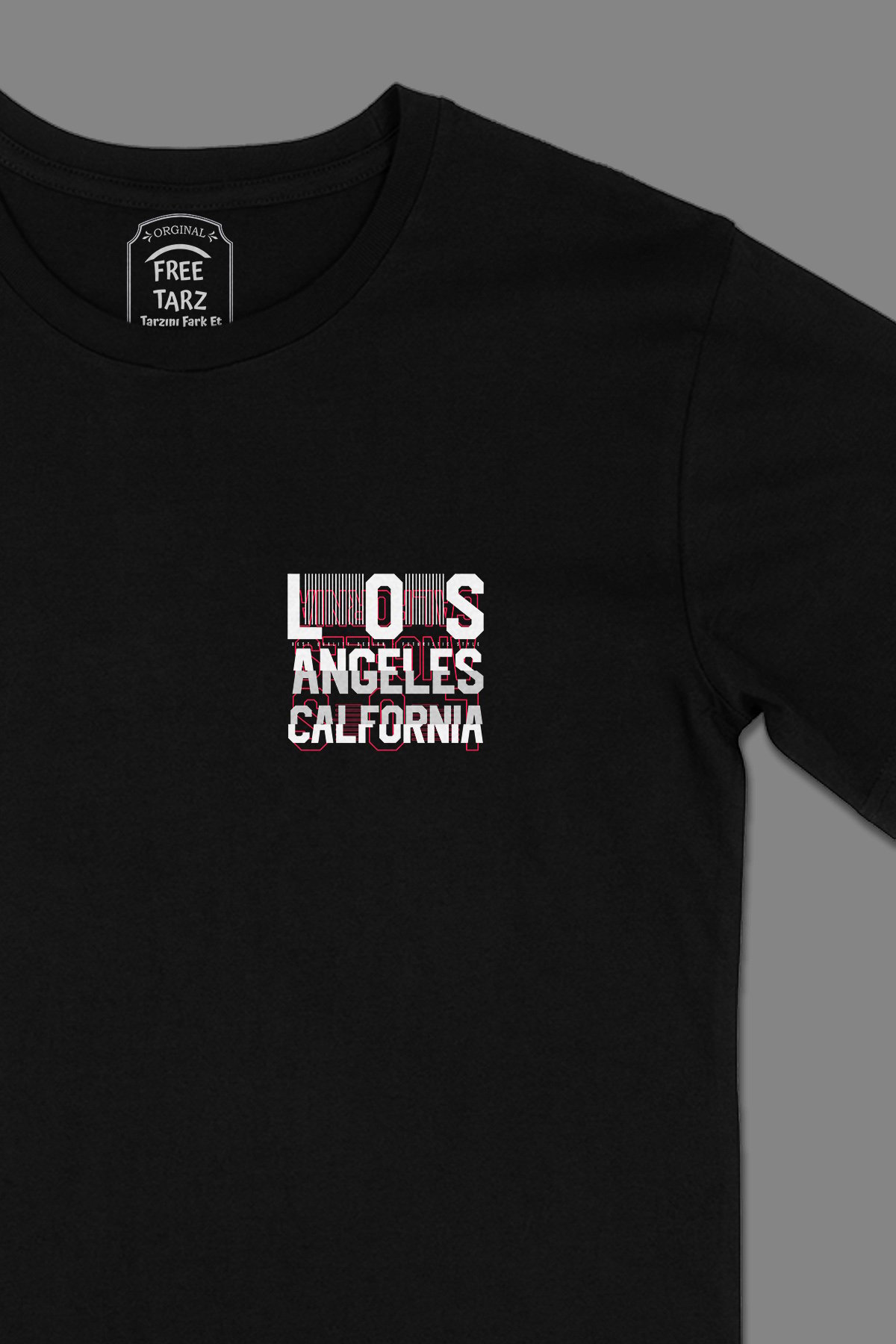 Los Angeles California Mirror Cep Tasarımlı Siyah Tişört Los Angeles California Mirror Cep Tasarımlı Siyah Tişört - Ücretsiz Kargo