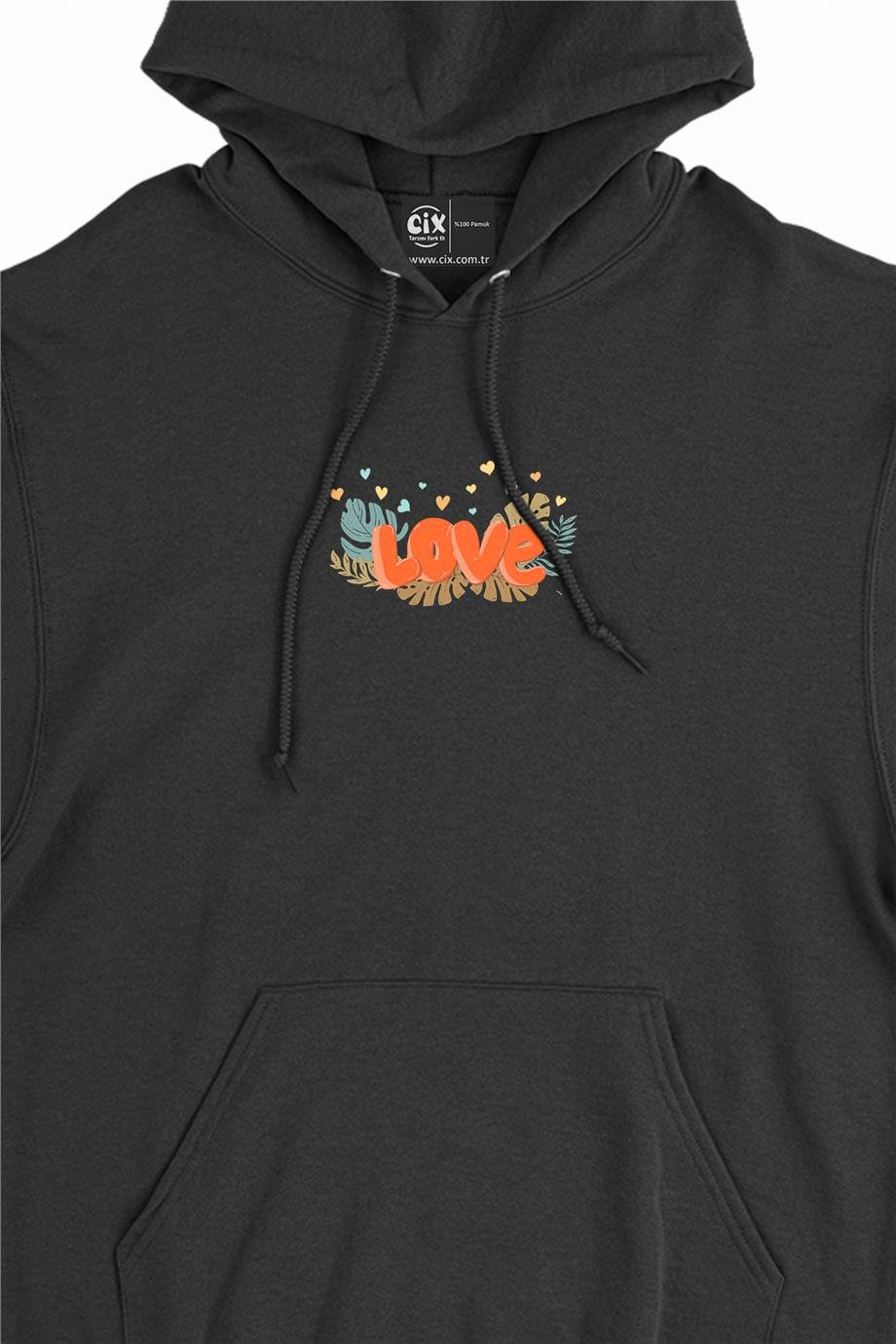 Love Aşk Sevgi Minimal Kapşonlu Sweatshirt Hoodie Love Aşk Sevgi Minimal Kapşonlu Sweatshirt Hoodie - Ücretsiz Kargo