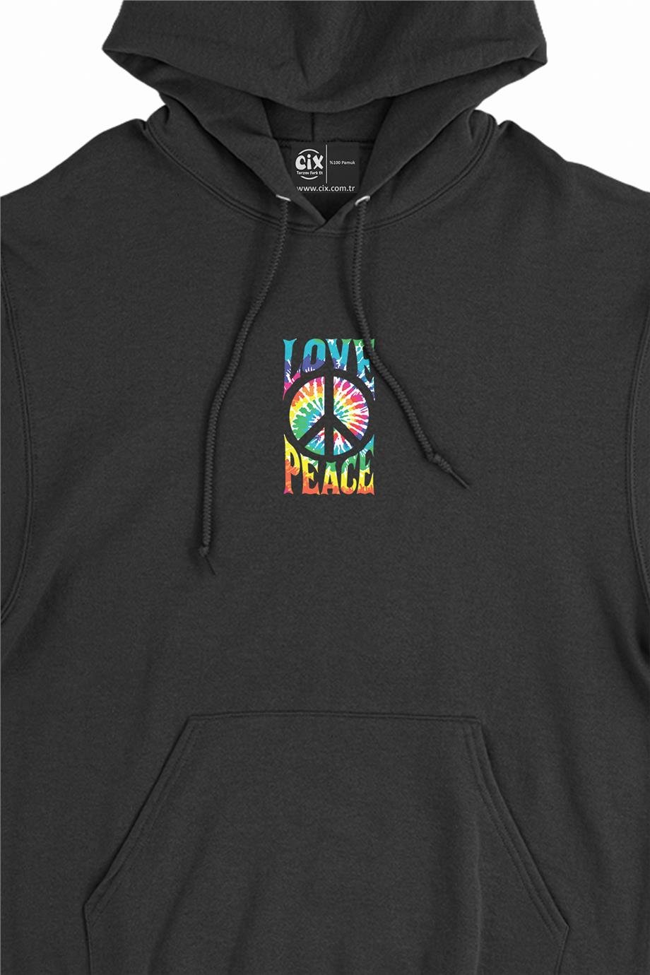 Love Peace Barış  Minimal Kapşonlu Sweatshirt Hoodie Love Peace Barış  Minimal Kapşonlu Sweatshirt Hoodie - Ücretsiz Kargo