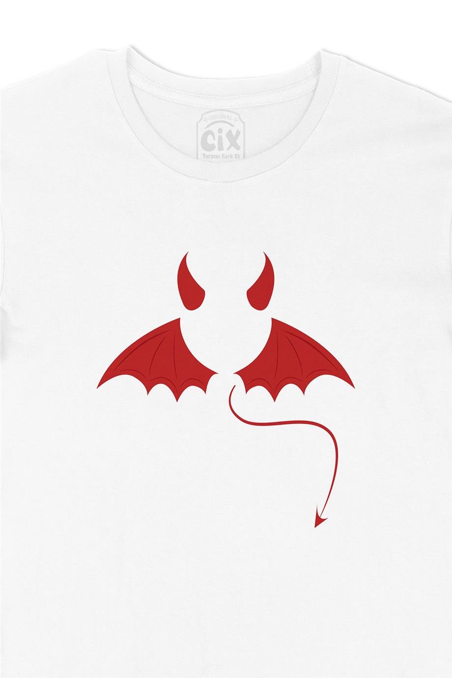 Lucifer Logosu Beyaz Tişört