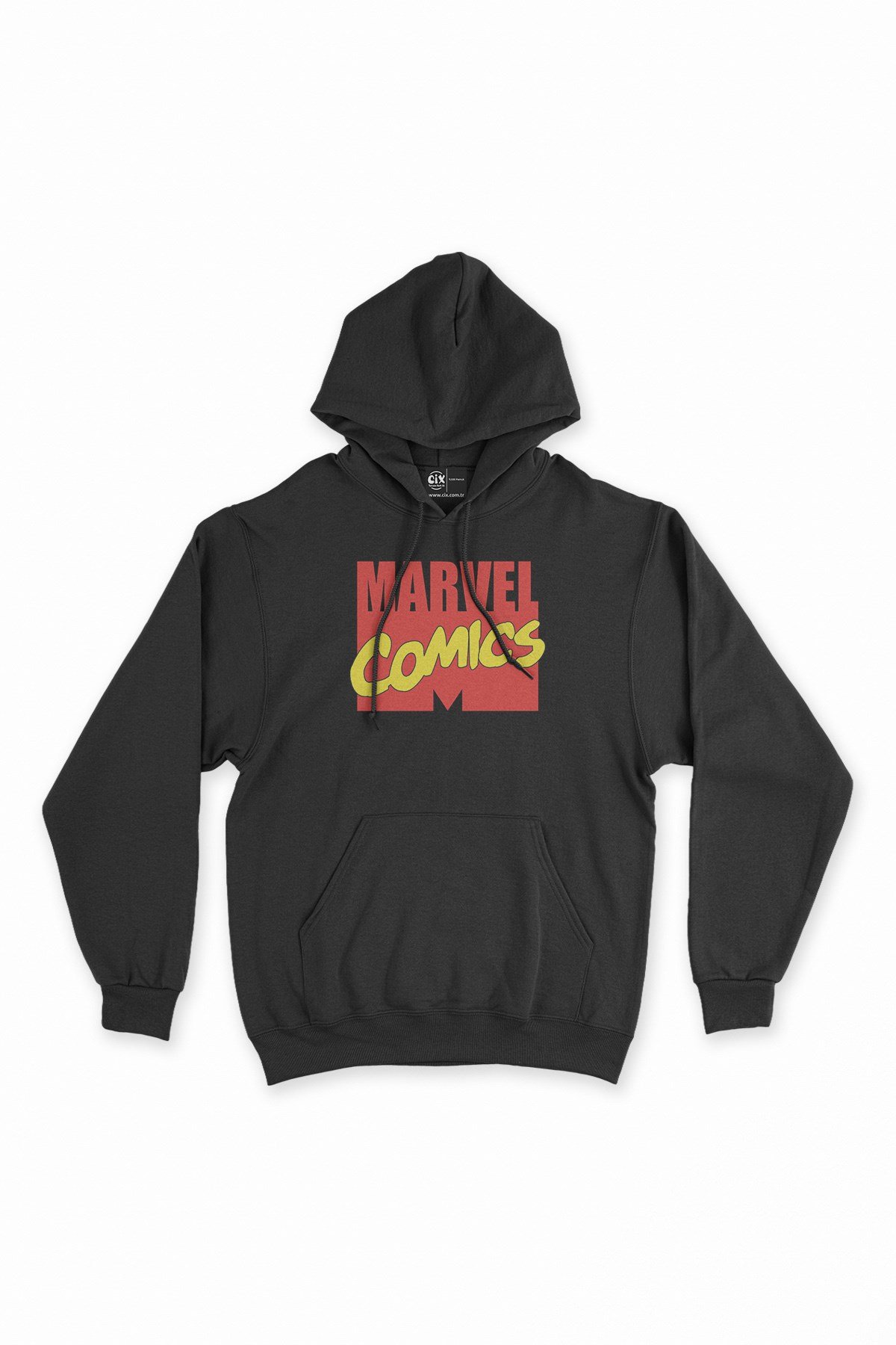 Marvel Comics Siyah Kapşonlu Sweatshirt Hoodie