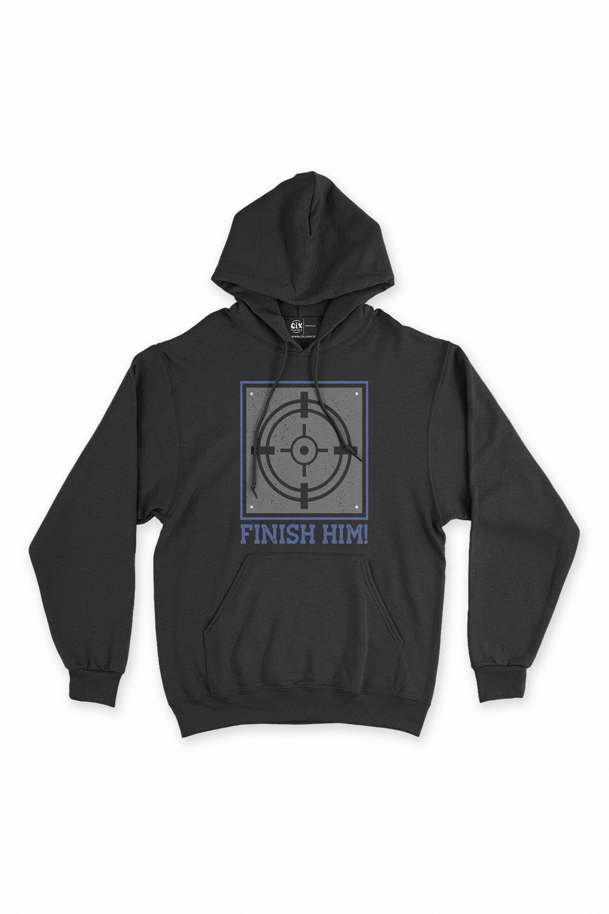 Mavi Finish Him Siyah Kapşonlu Sweatshirt Hoodie