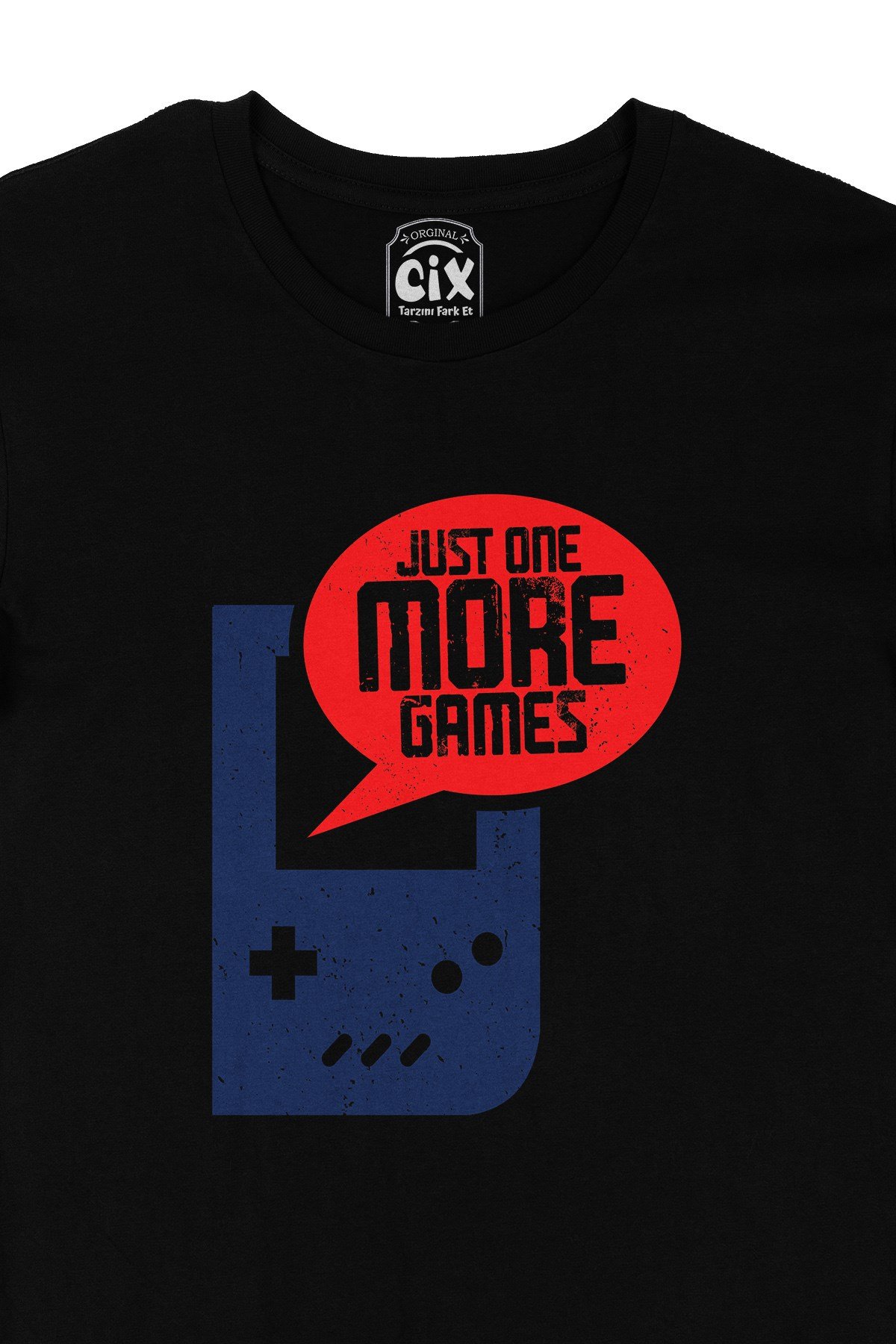 Mavi Just One More Game Siyah Tişört