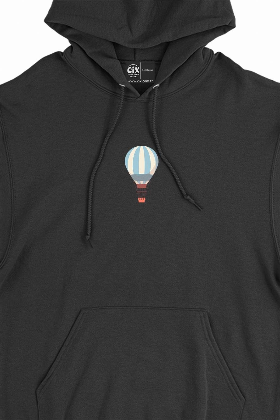 Mavi Uçan Balon Minimal Kapşonlu Sweatshirt Hoodie Mavi Uçan Balon Minimal Kapşonlu Sweatshirt Hoodie - Ücretsiz Kargo
