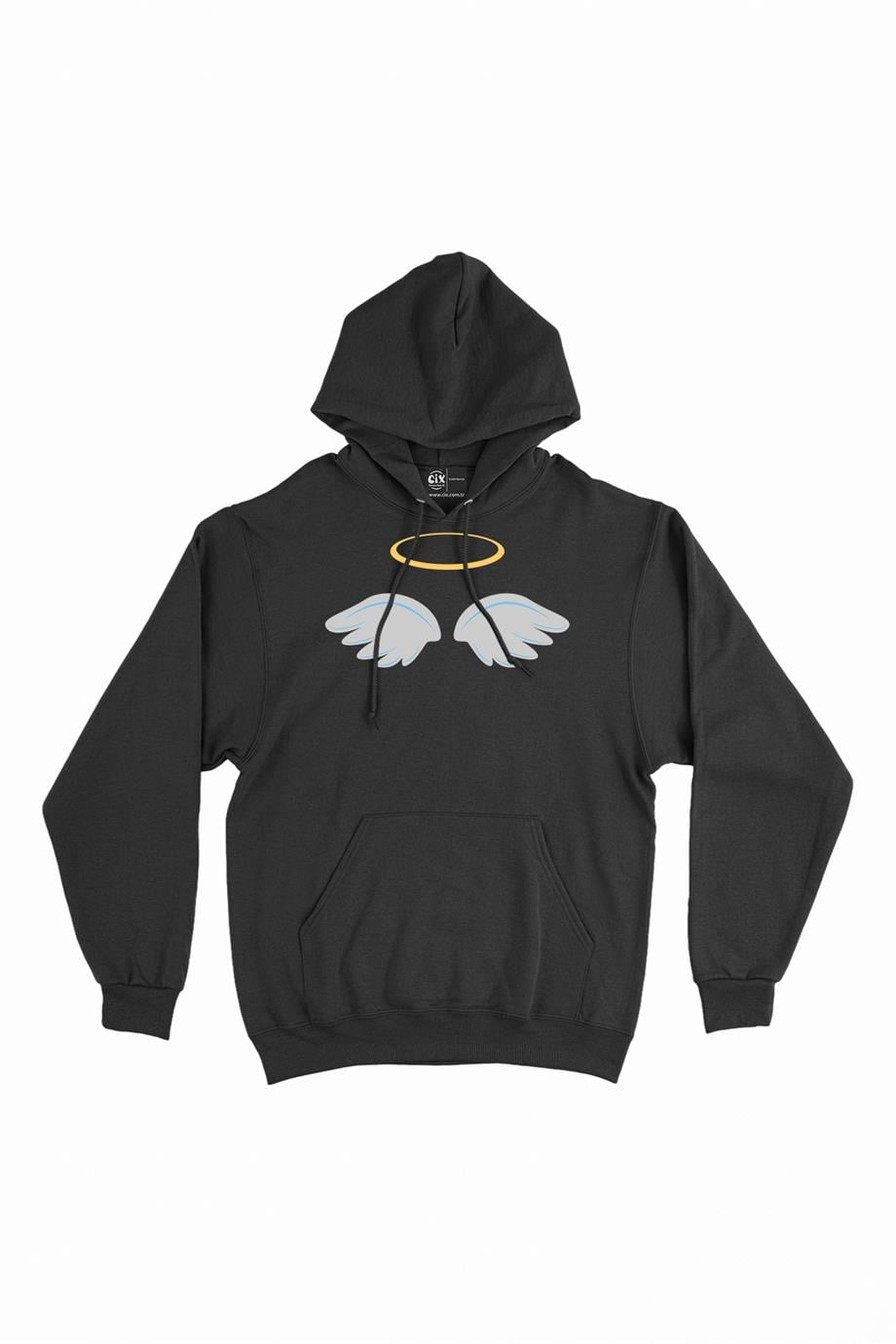 Melek Kanatlı Halka Kapşonlu Sweatshirt Hoodie Melek Kanatlı Halka Kapşonlu Sweatshirt Hoodie - Ücretsiz Kargo