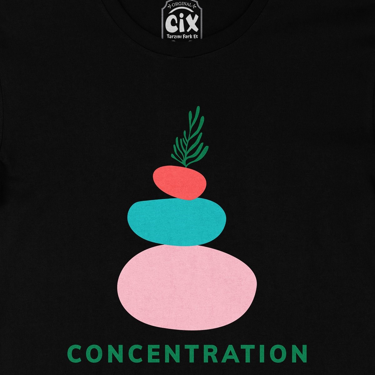 Mindfulness Concentration Siyah Tişört
