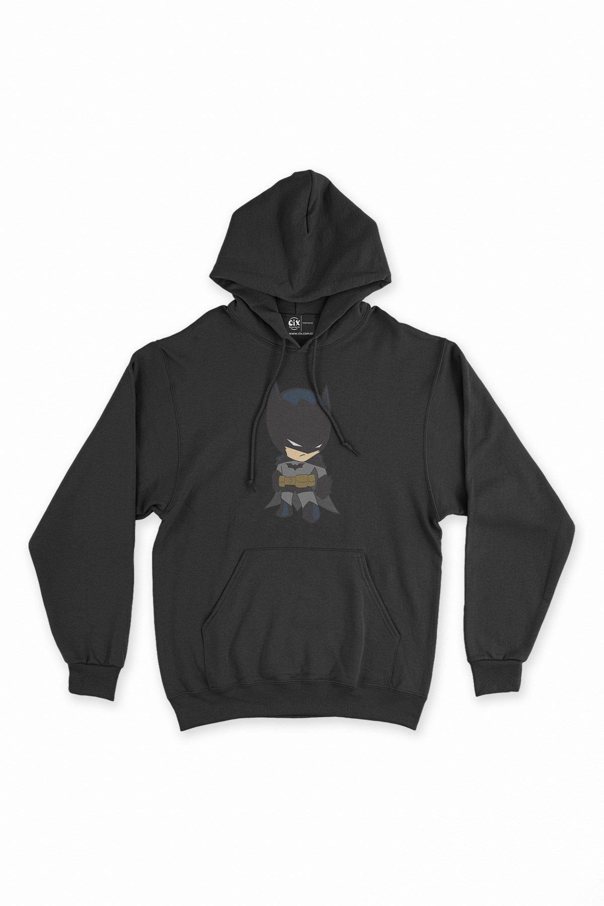 Mini Batman Siyah Kapşonlu Sweatshirt Hoodie