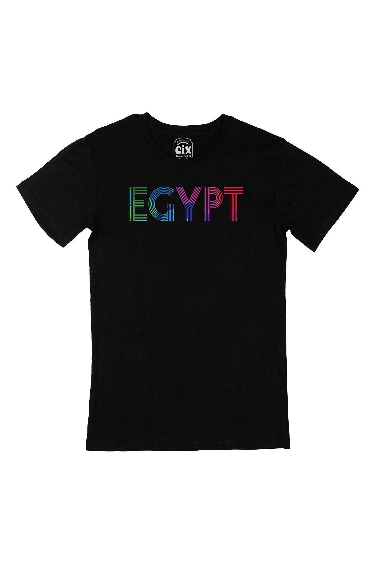 Mısır Renkli Egypt Siyah Tişört