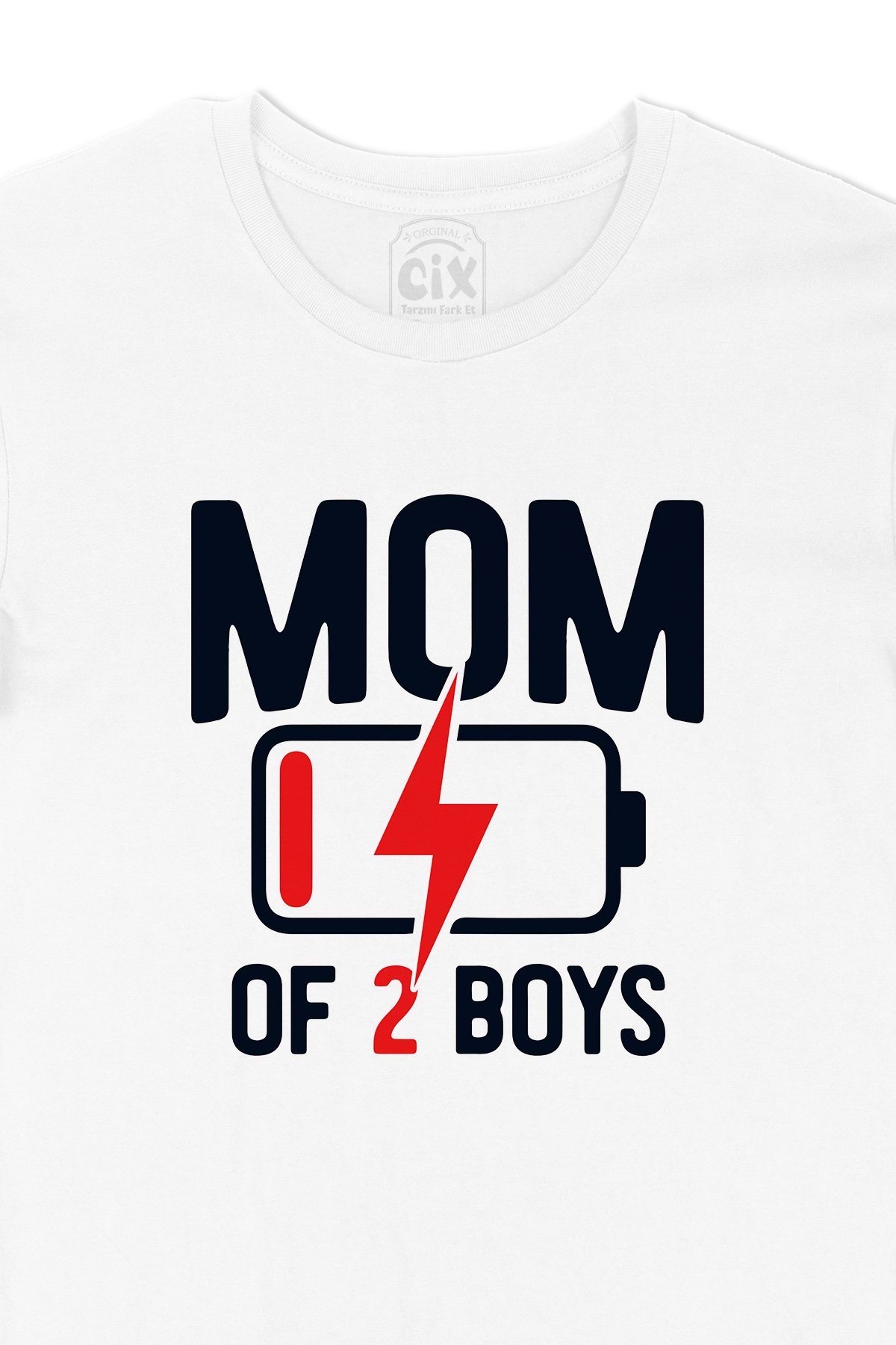 Mom Of 2 Boys Erkek Annesi Tişört