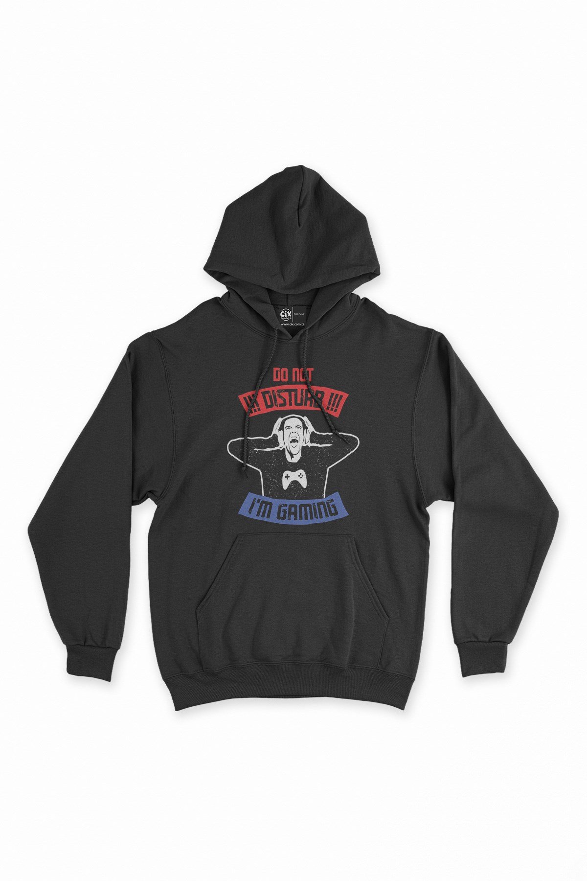 Mor Do Not Distrub Siyah Kapşonlu Sweatshirt Hoodie