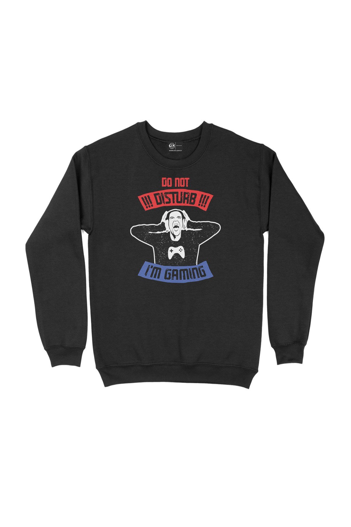 Mor Do Not Distrub Siyah Sweatshirt