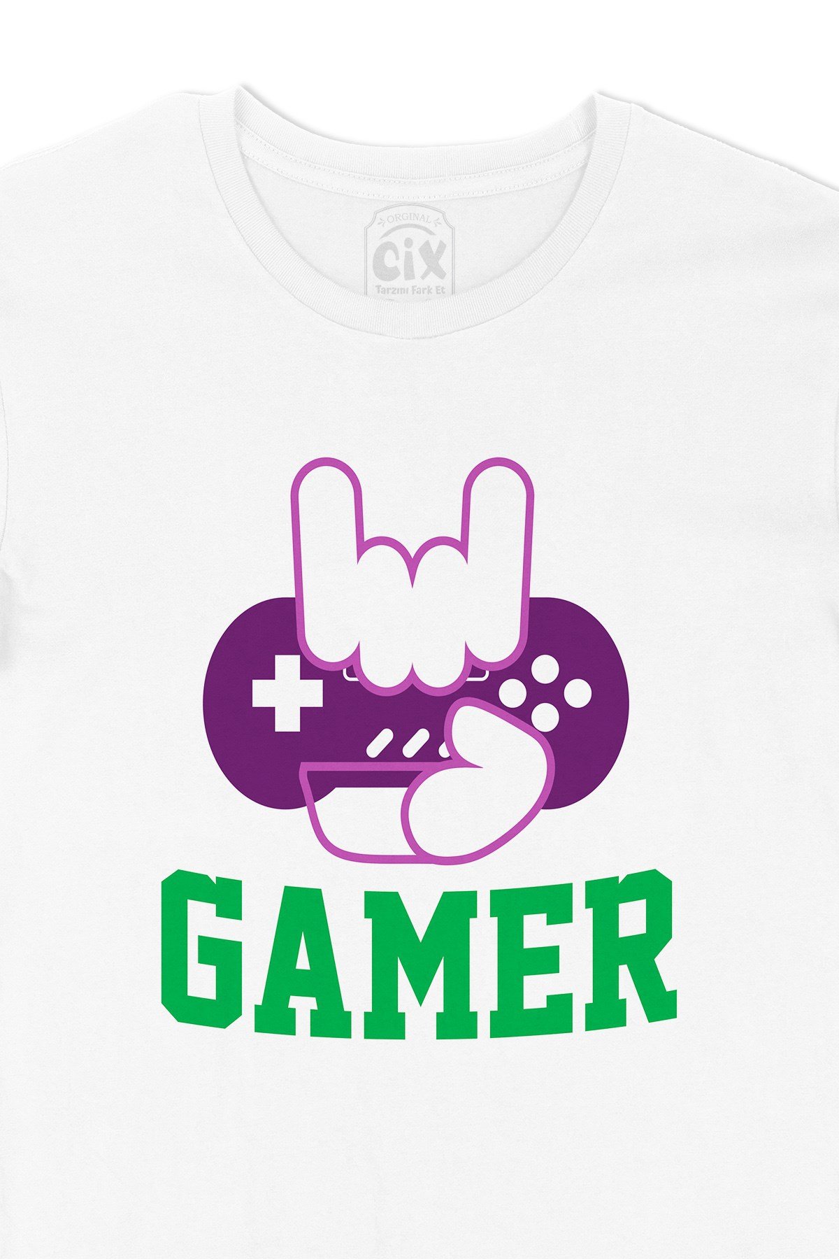 Mor Gamer Hand Tişört