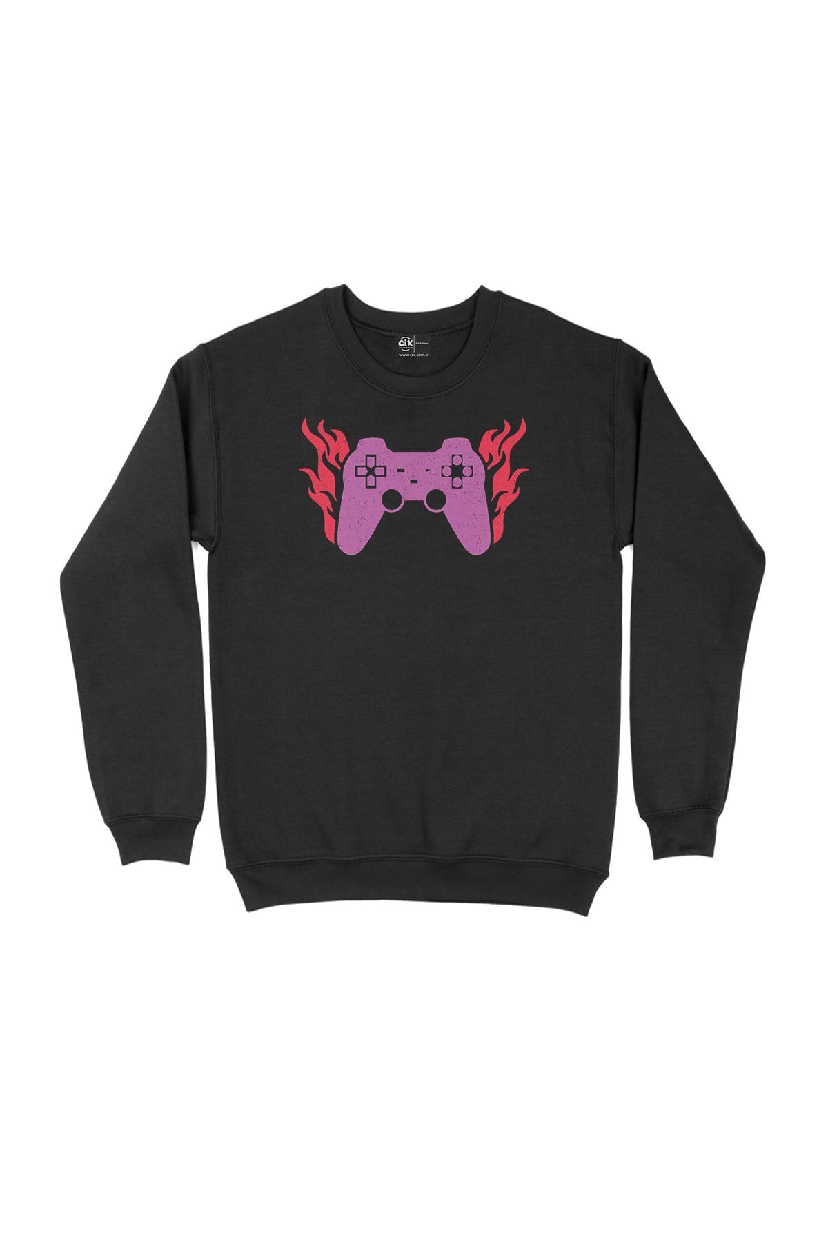 Mor Joystick Siyah Sweatshirt