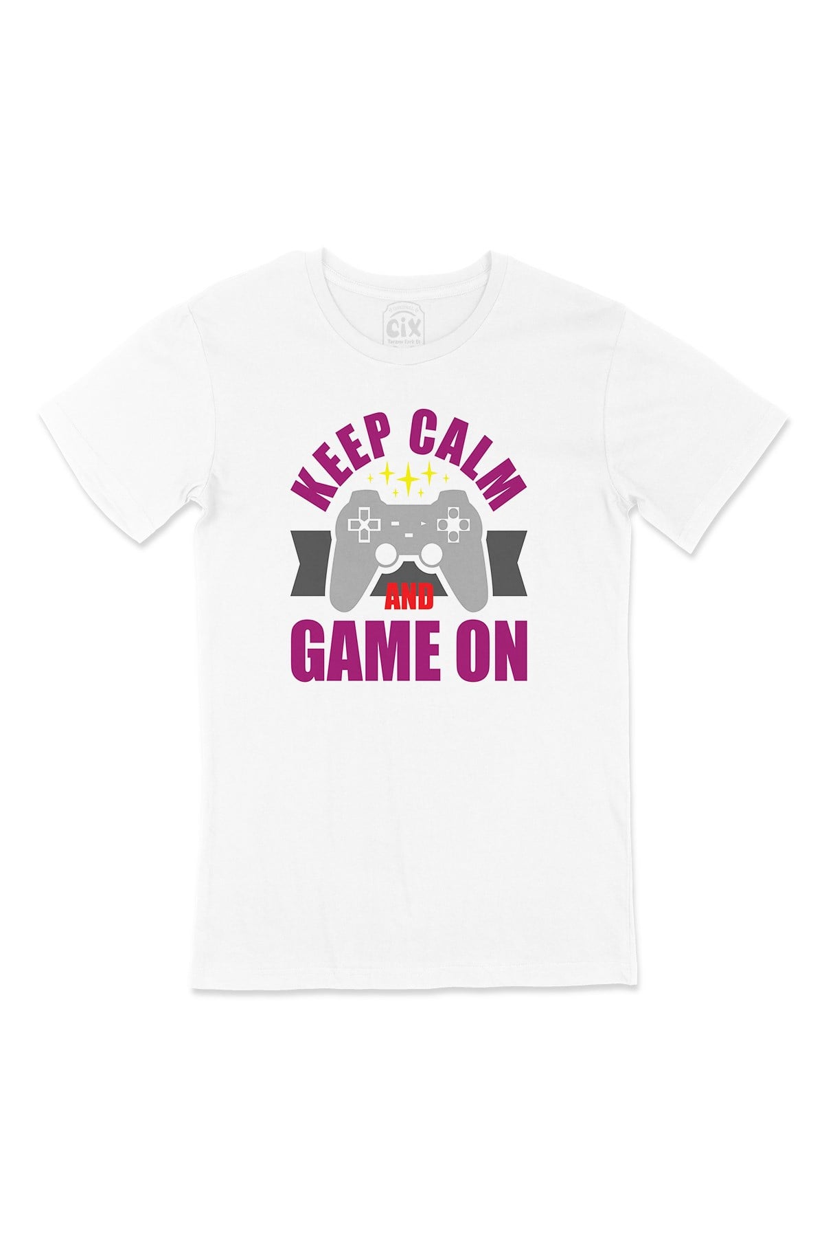 Mor Keep Calm Game On Tişört