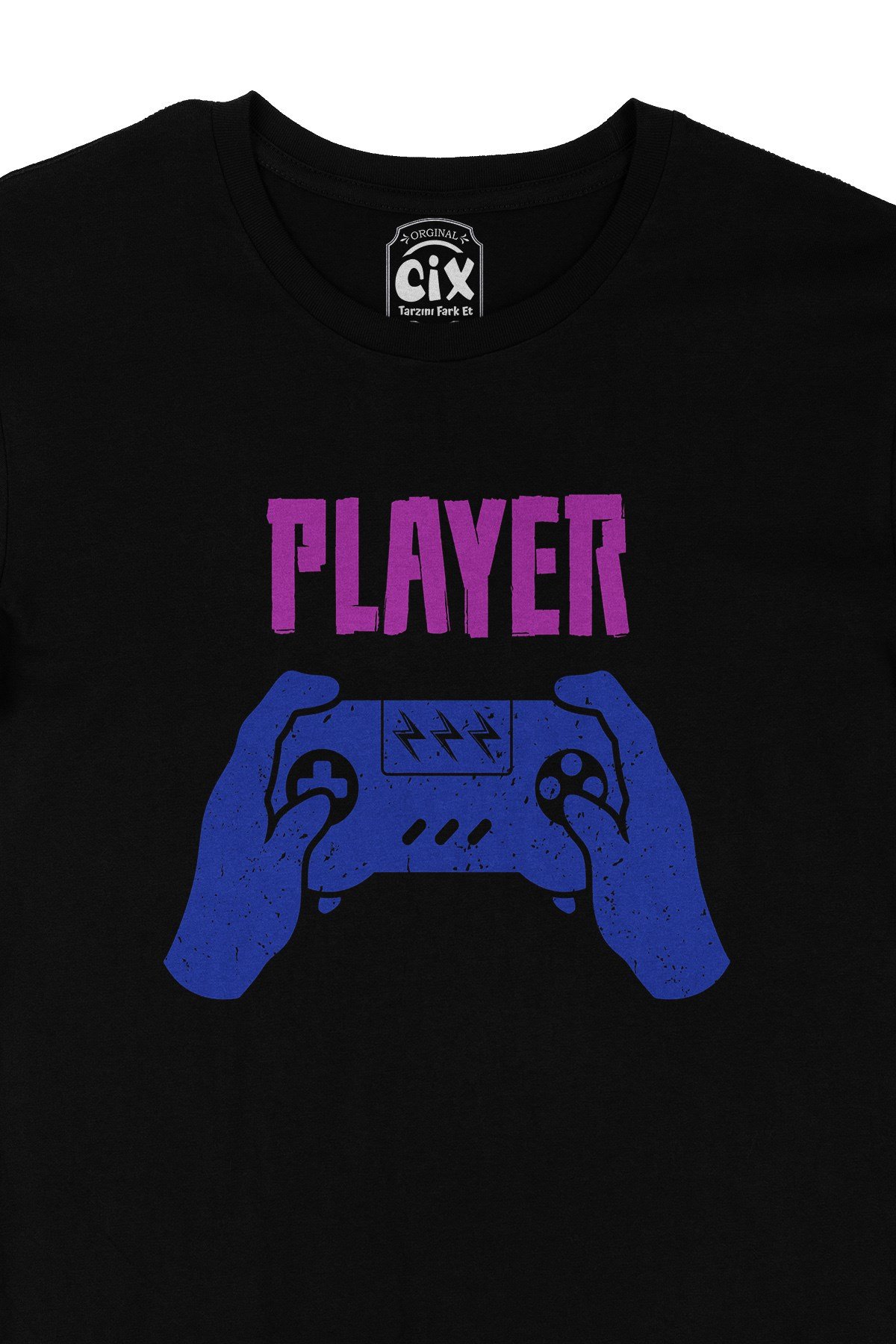 Mor Player One  Siyah Tişört
