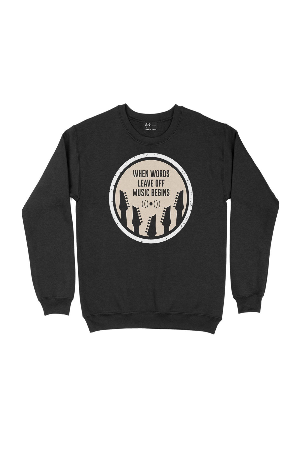 Music Begins Siyah Sweatshirt