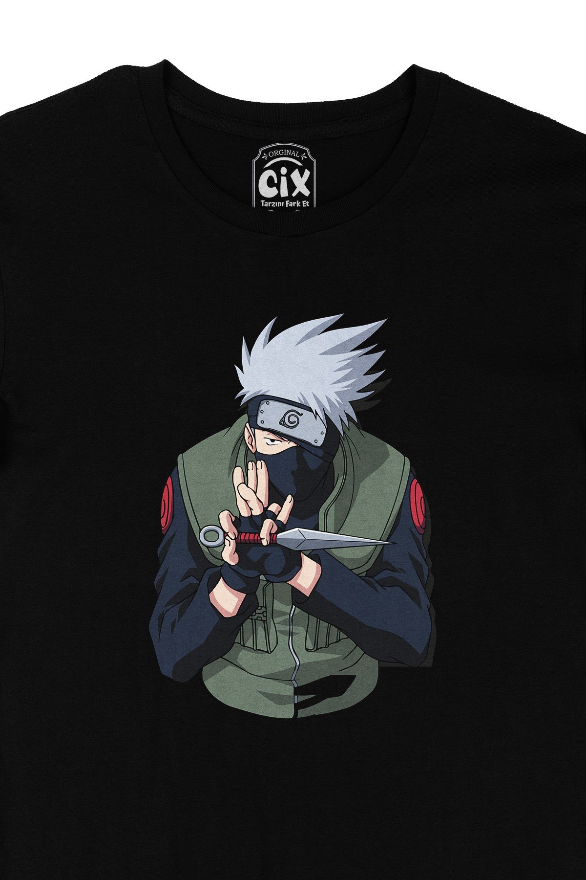 Naruto Kakashi Hatake Siyah Tişört