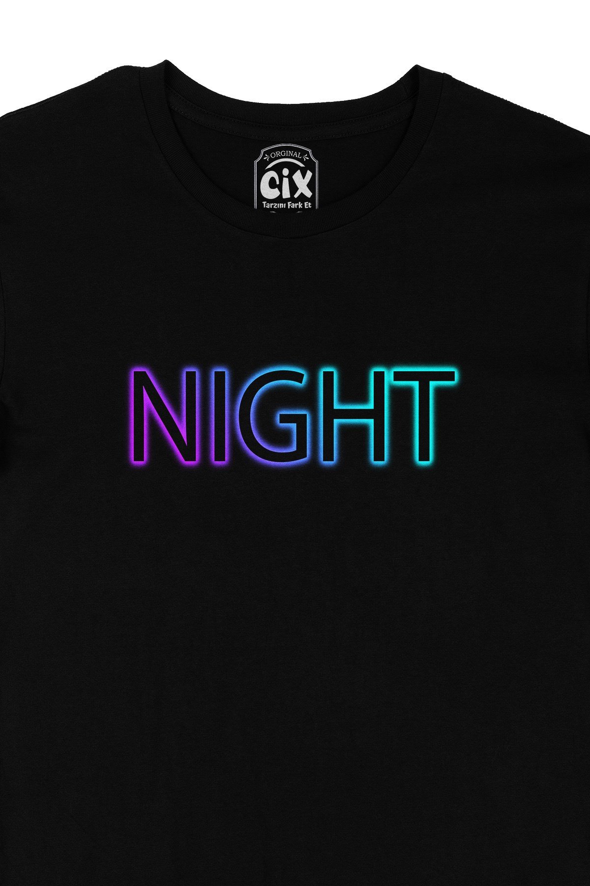 Night Gece Siyah Tişört