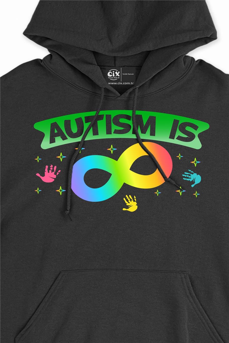 Otizm Autism Sonsuzluk Kapşonlu Sweatshirt Hoodie Otizm Autism Sonsuzluk Kapşonlu Sweatshirt Hoodie - Ücretsiz Kargo