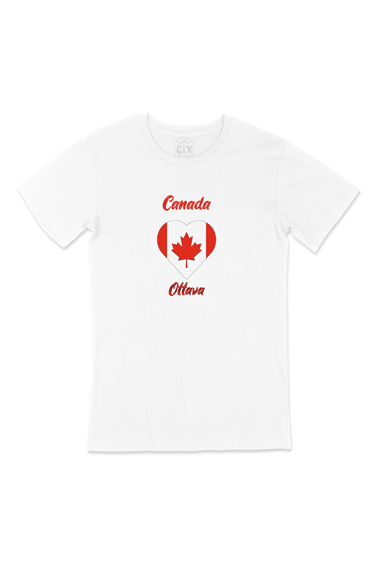 Ottava Canada Bayraklı Kalpli Tişört