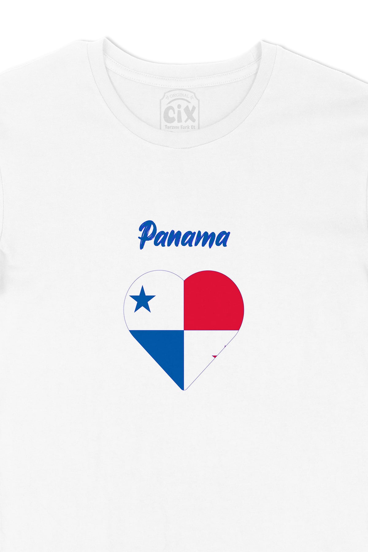 Panama Bayraklı Kalpli Tişört