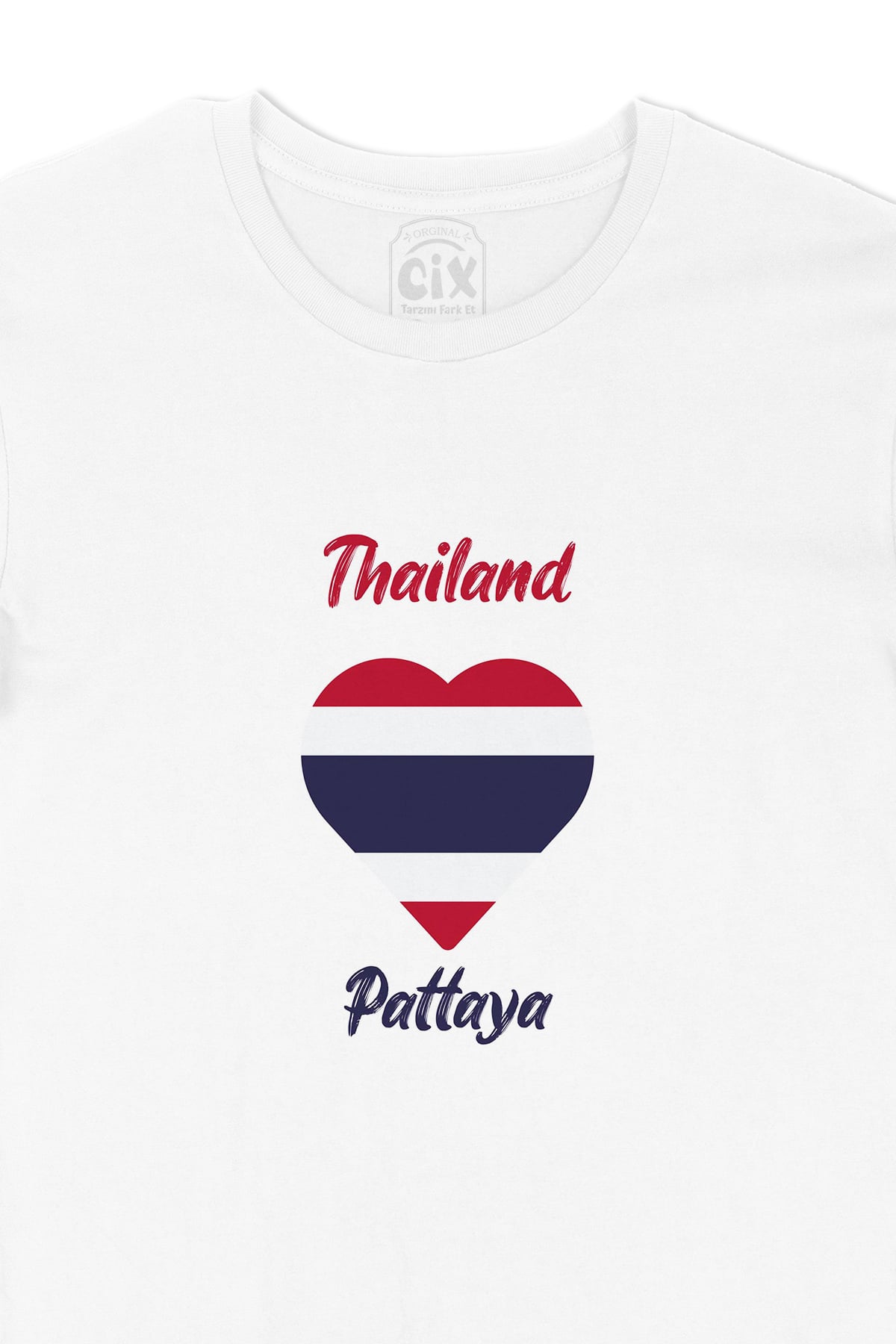 Pattaya Tayland Bayraklı Kalpli Tişört