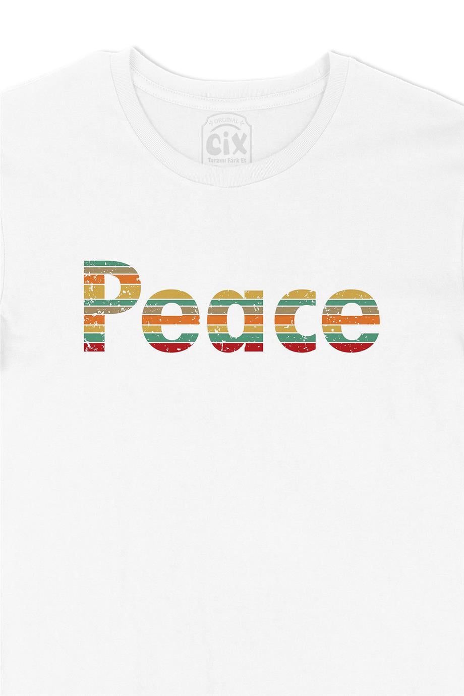 Peace Barış Beyaz Tişört