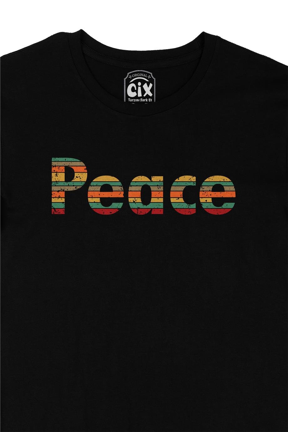 Peace Barış Siyah Tişört