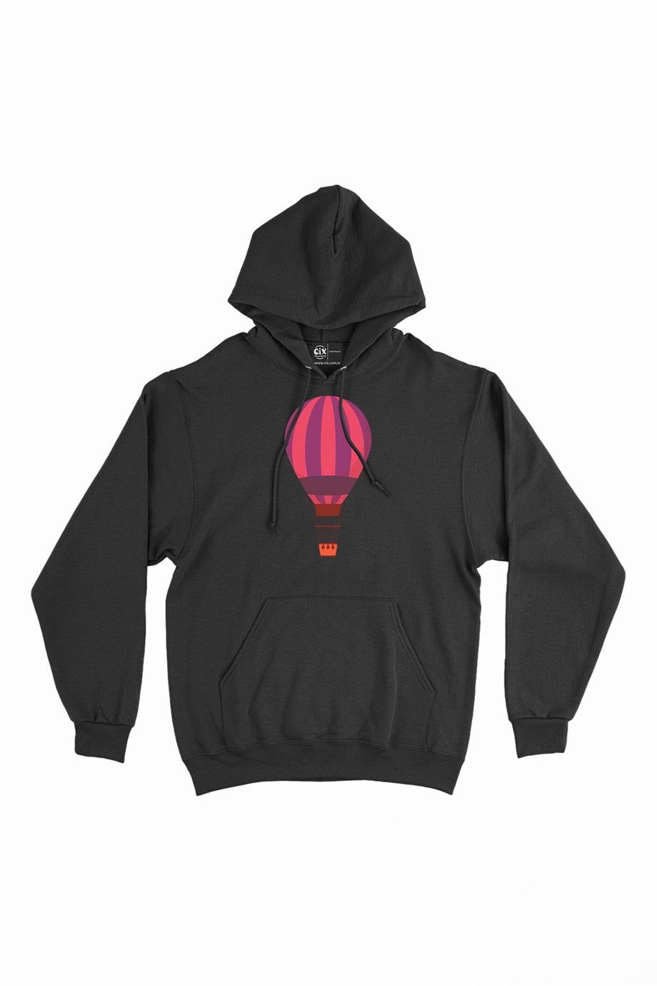 Pembe Hava Balonu Kapşonlu Sweatshirt Hoodie Pembe Hava Balonu Kapşonlu Sweatshirt Hoodie - Ücretsiz Kargo