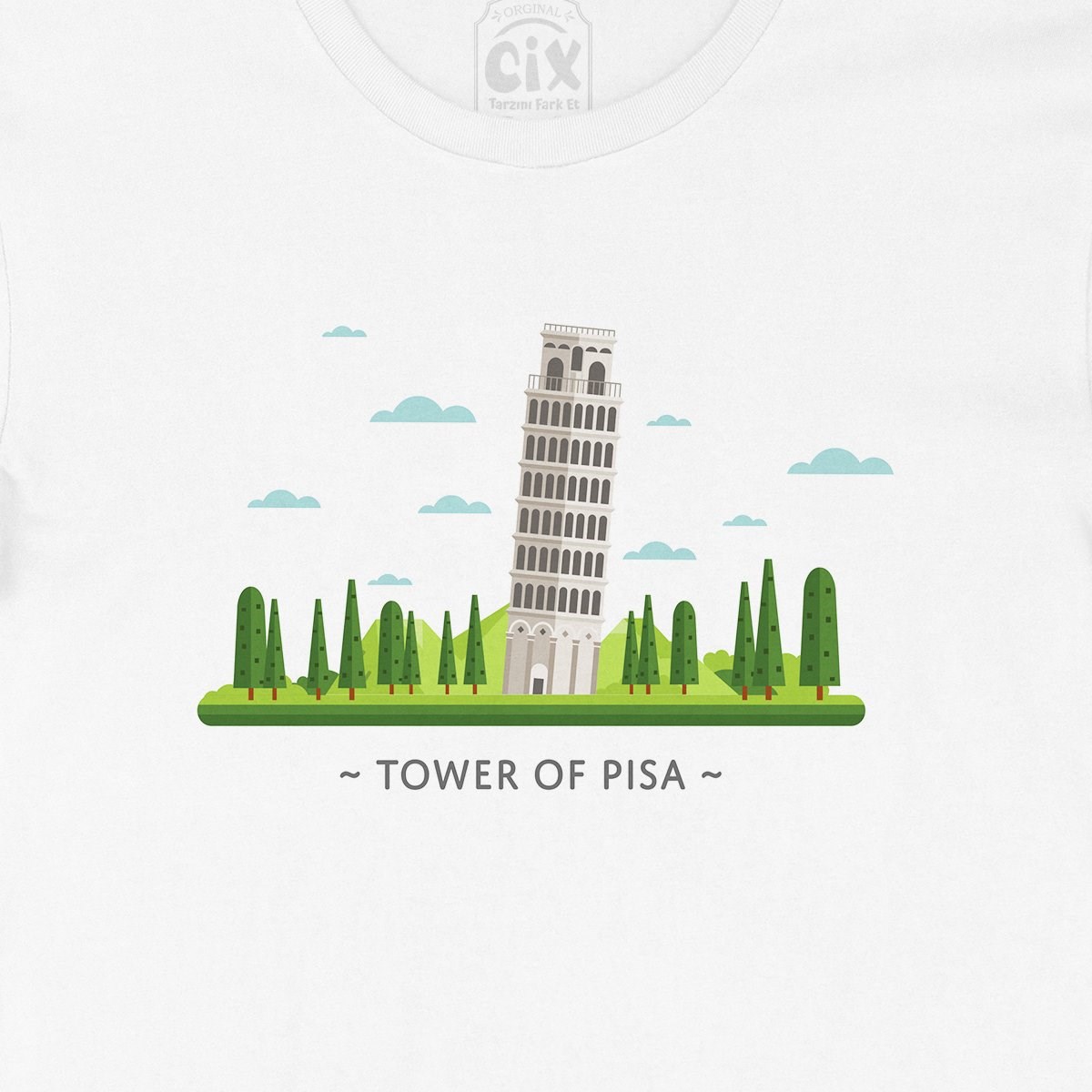 Pisa Kulesi Tişört