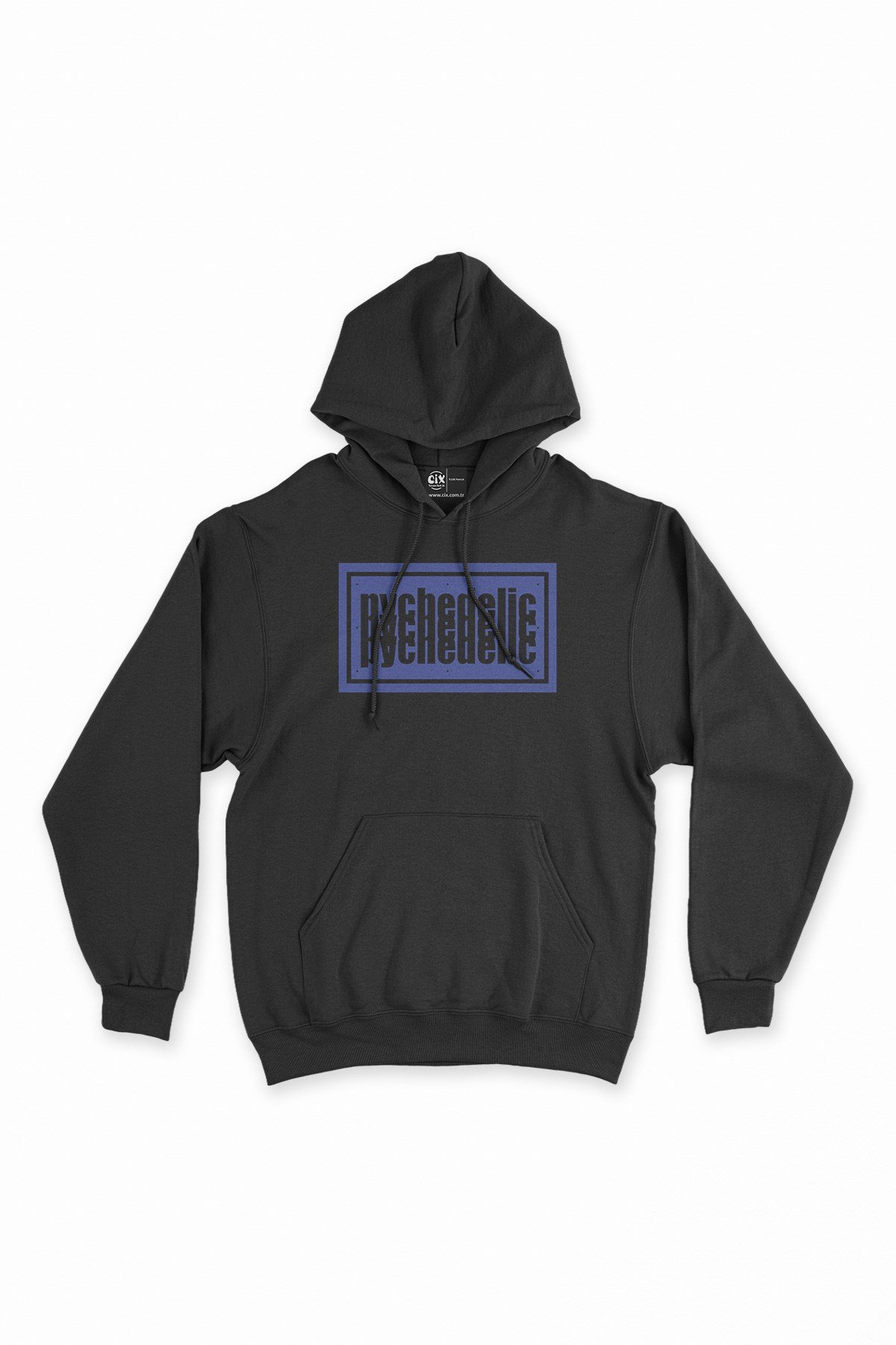 Pychedelic Siyah Kapşonlu Sweatshirt Hoodie