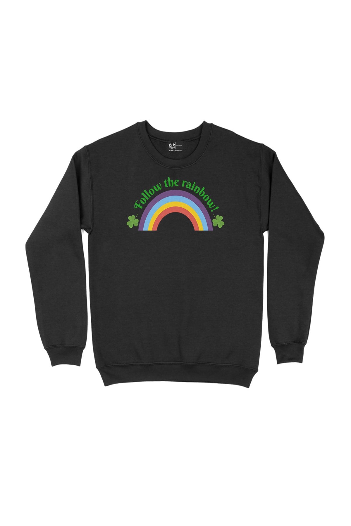 Rainbow Gökkuşağı Siyah Sweatshirt