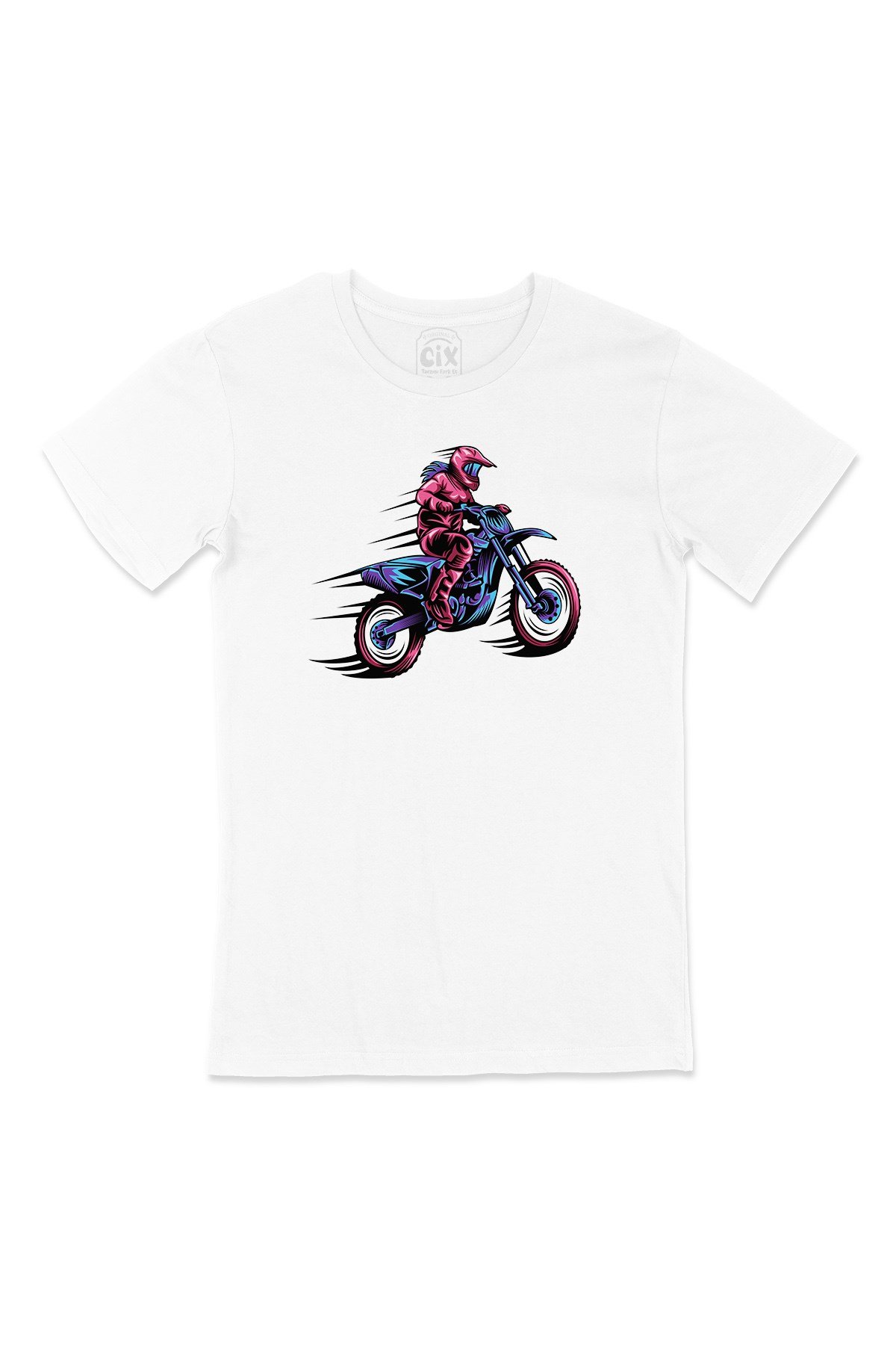 Renkli Motorcu Tişört