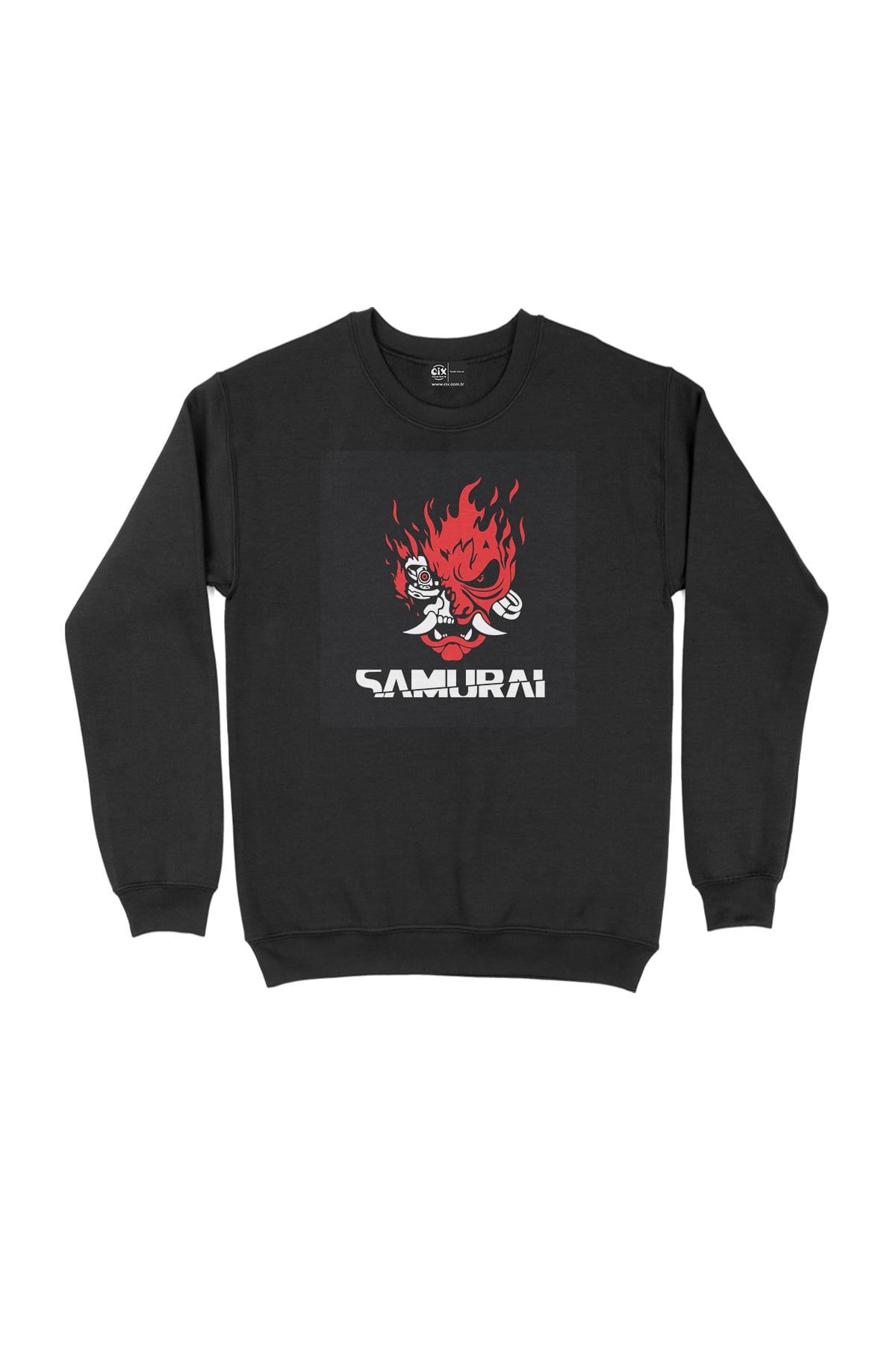 Samurai Skull Siyah Sweatshirt