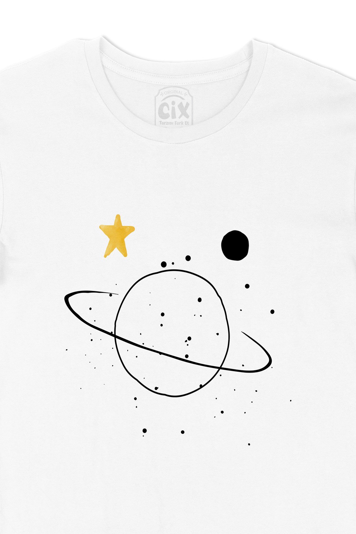Saturn Galaksi Tasarımlı Tişört