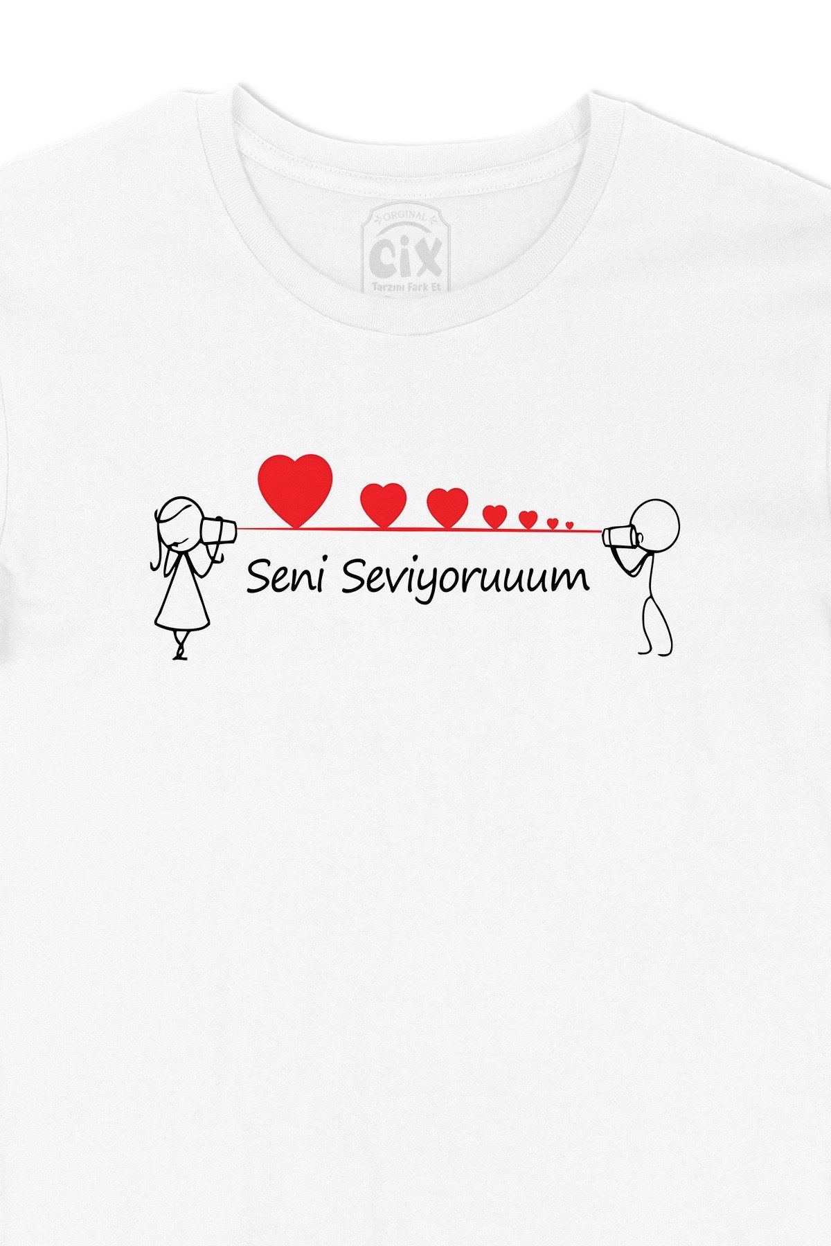 Seni Seviyorum Çizim Tişört