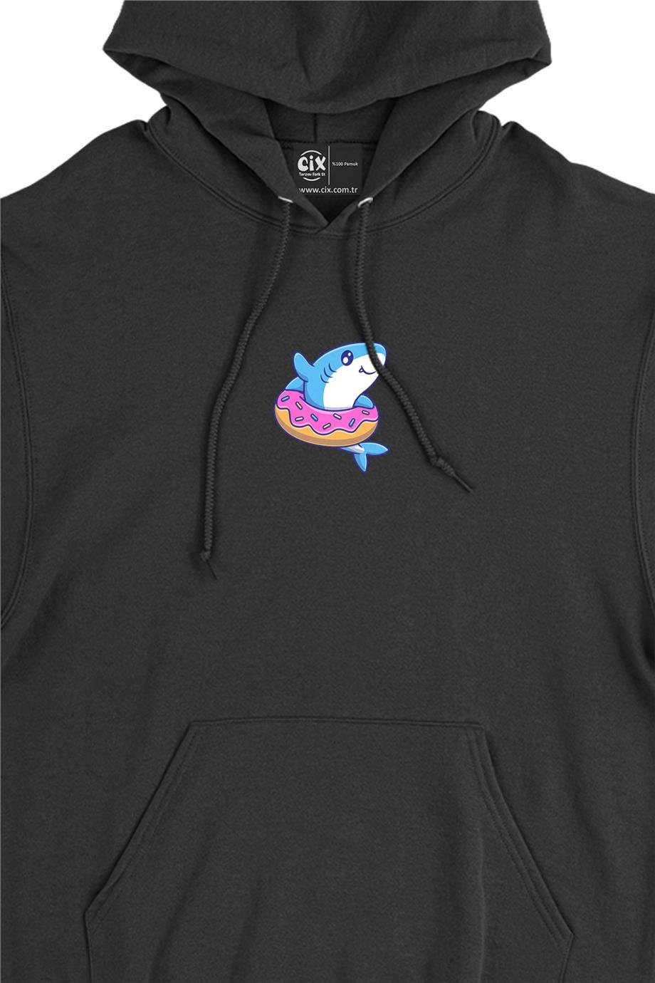 Sevimli Köpek Balığı Minimal Kapşonlu Sweatshirt Hoodie Sevimli Köpek Balığı Minimal Kapşonlu Sweatshirt Hoodie - Ücretsiz Kargo