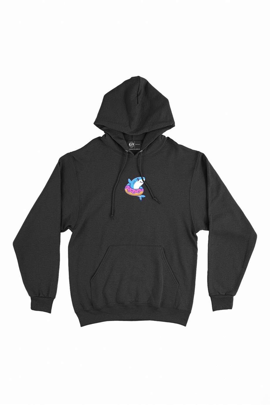 Sevimli Köpek Balığı Minimal Kapşonlu Sweatshirt Hoodie Sevimli Köpek Balığı Minimal Kapşonlu Sweatshirt Hoodie - Ücretsiz Kargo