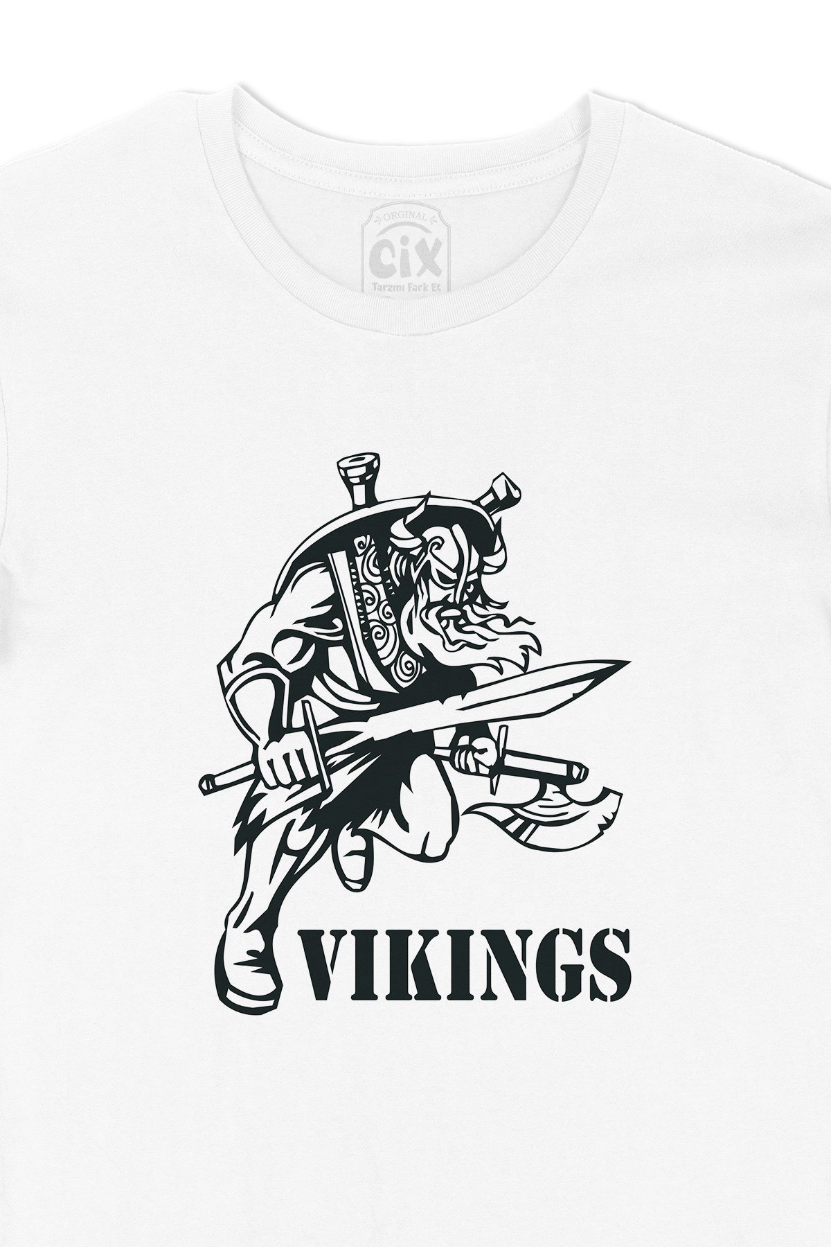 Siyah Vikings Tişört