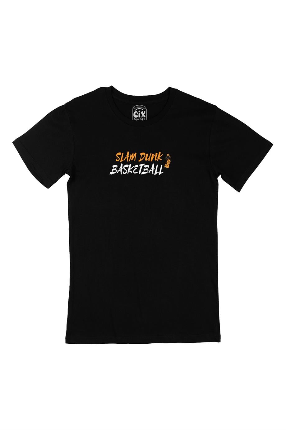 Slam Dunk Basketbol Siyah Tişört
