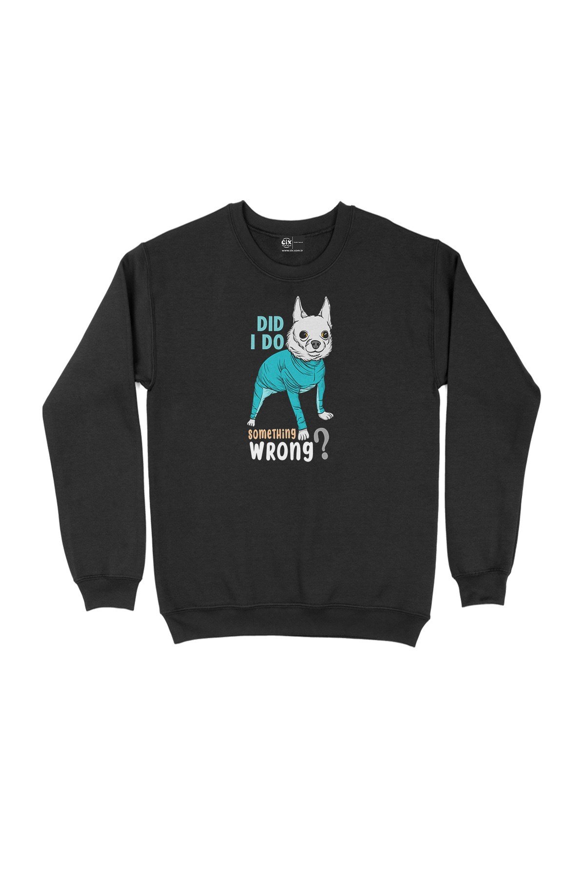 Something Wrong Dog Siyah Sweatshirt
