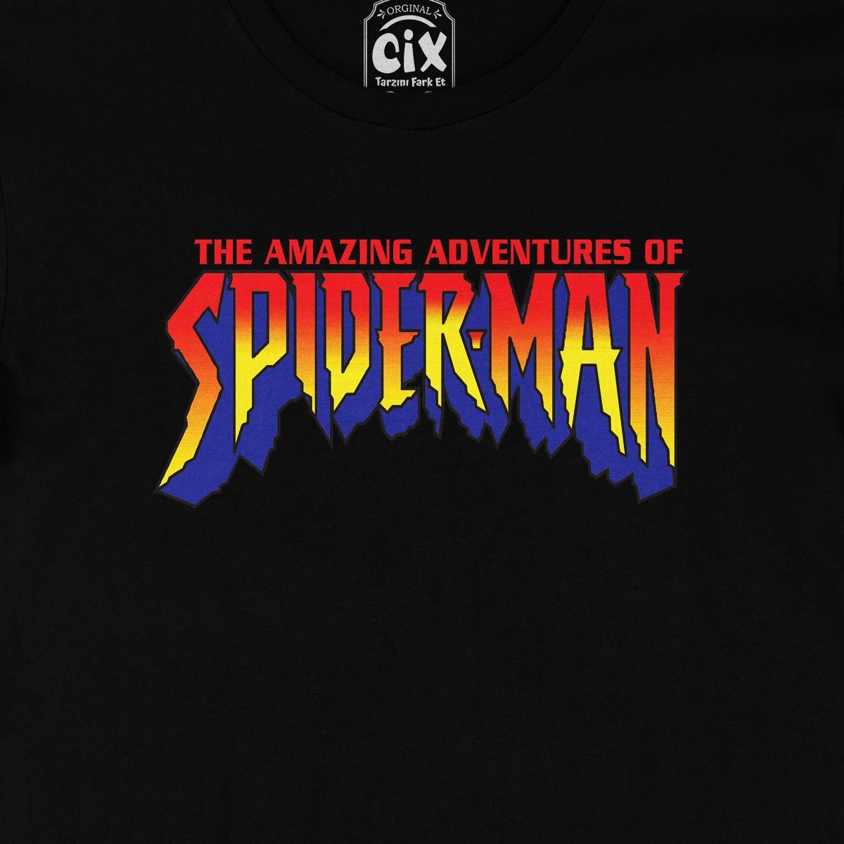 Spiderman Maceraları Siyah Tişört