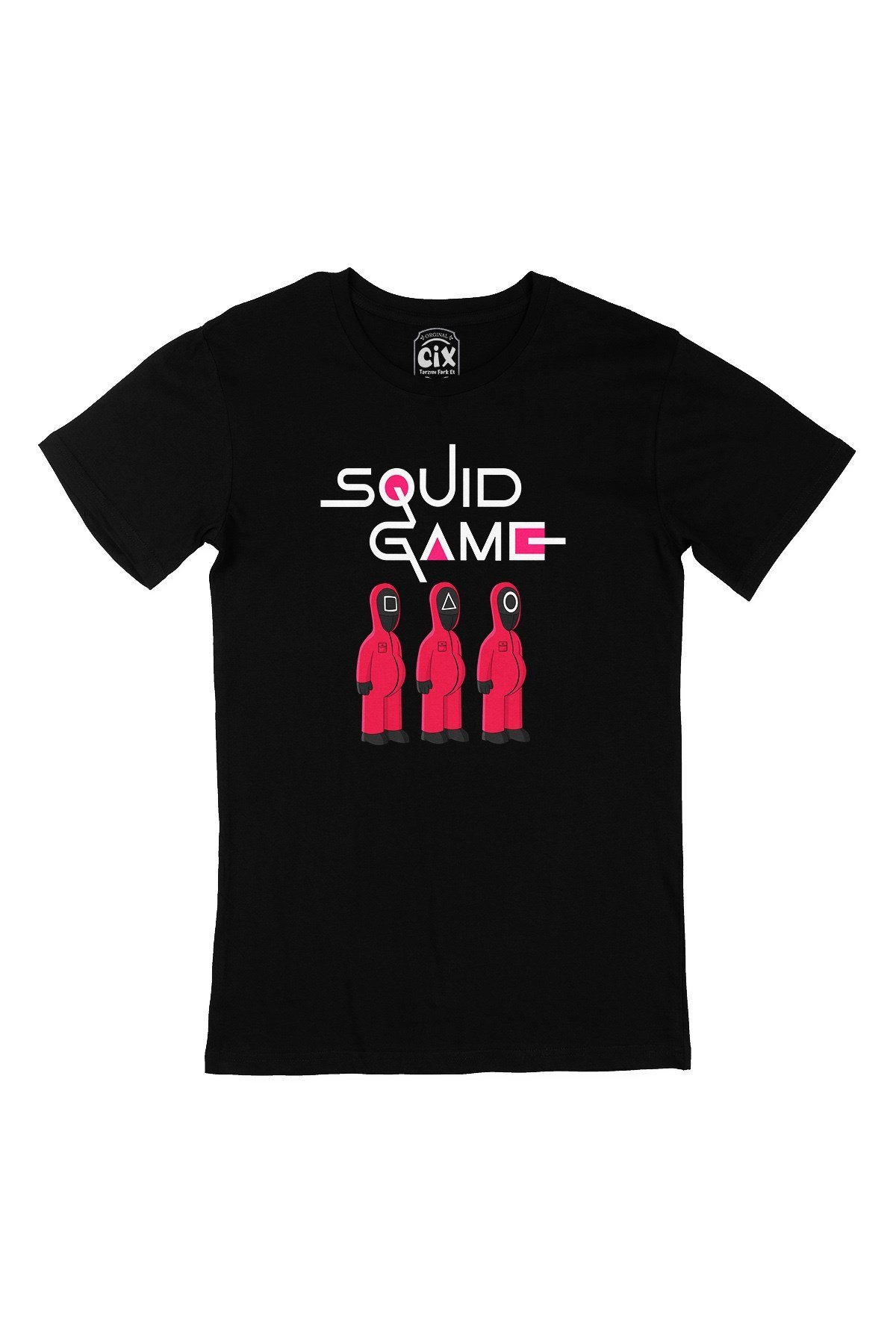 Squid Game Simpson Siyah Tişört