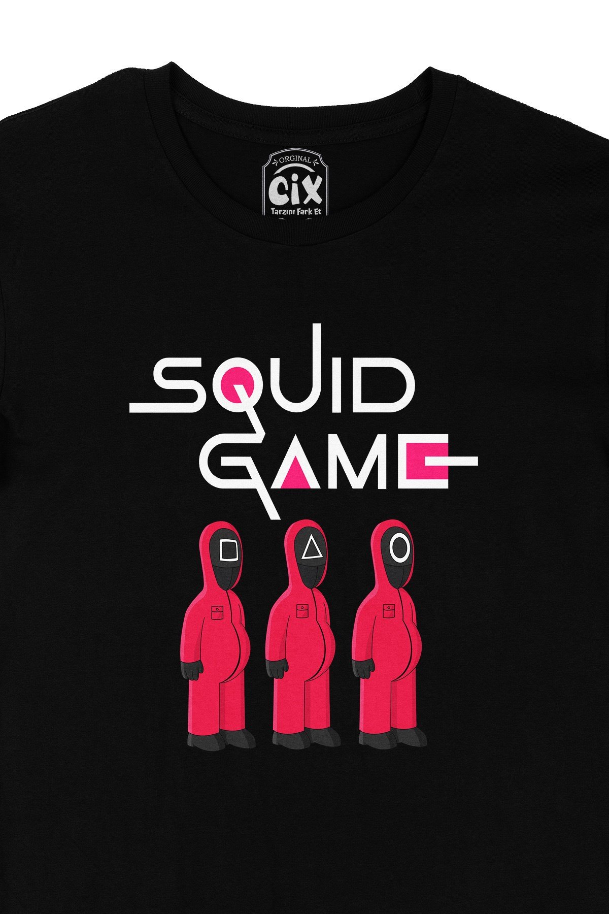Squid Game Simpson Siyah Tişört