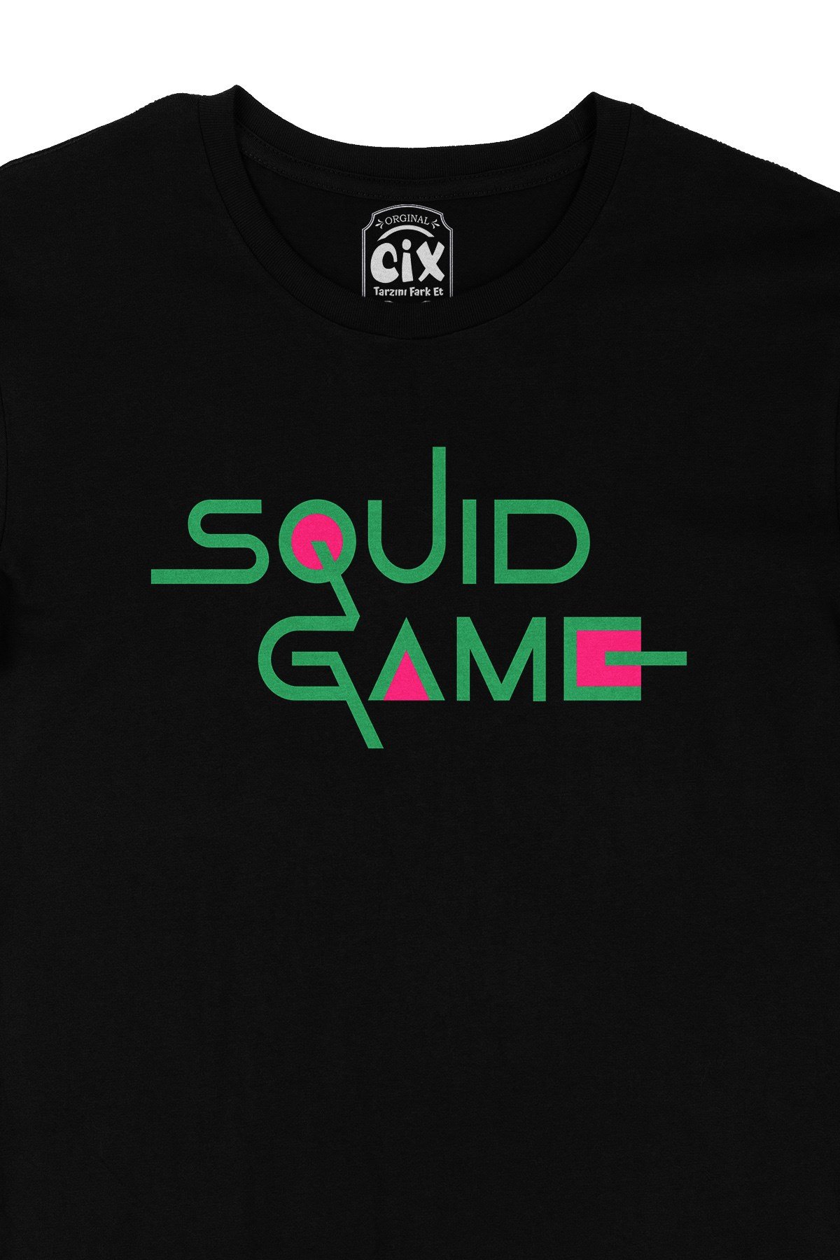 Squid Game Yazılı Siyah Tişört